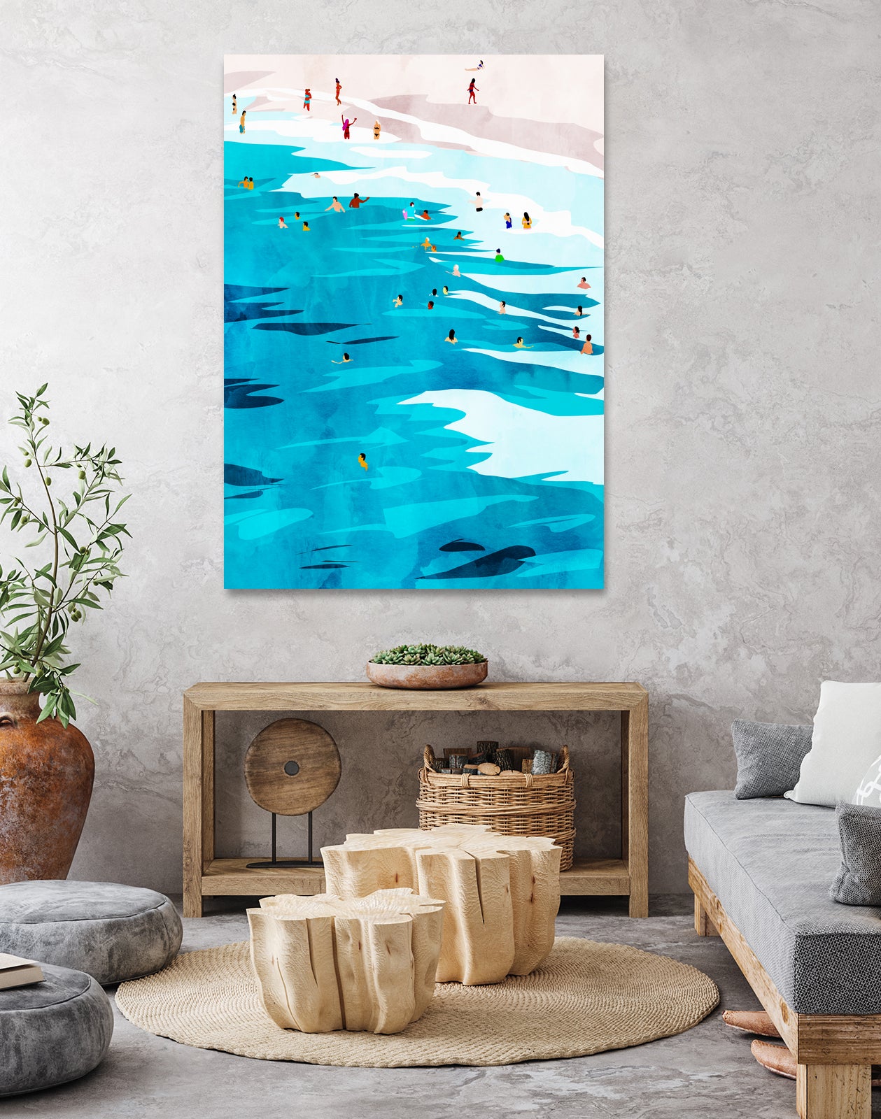 Beach Please by Uma Gokhale on GIANT ART - blue digital painting