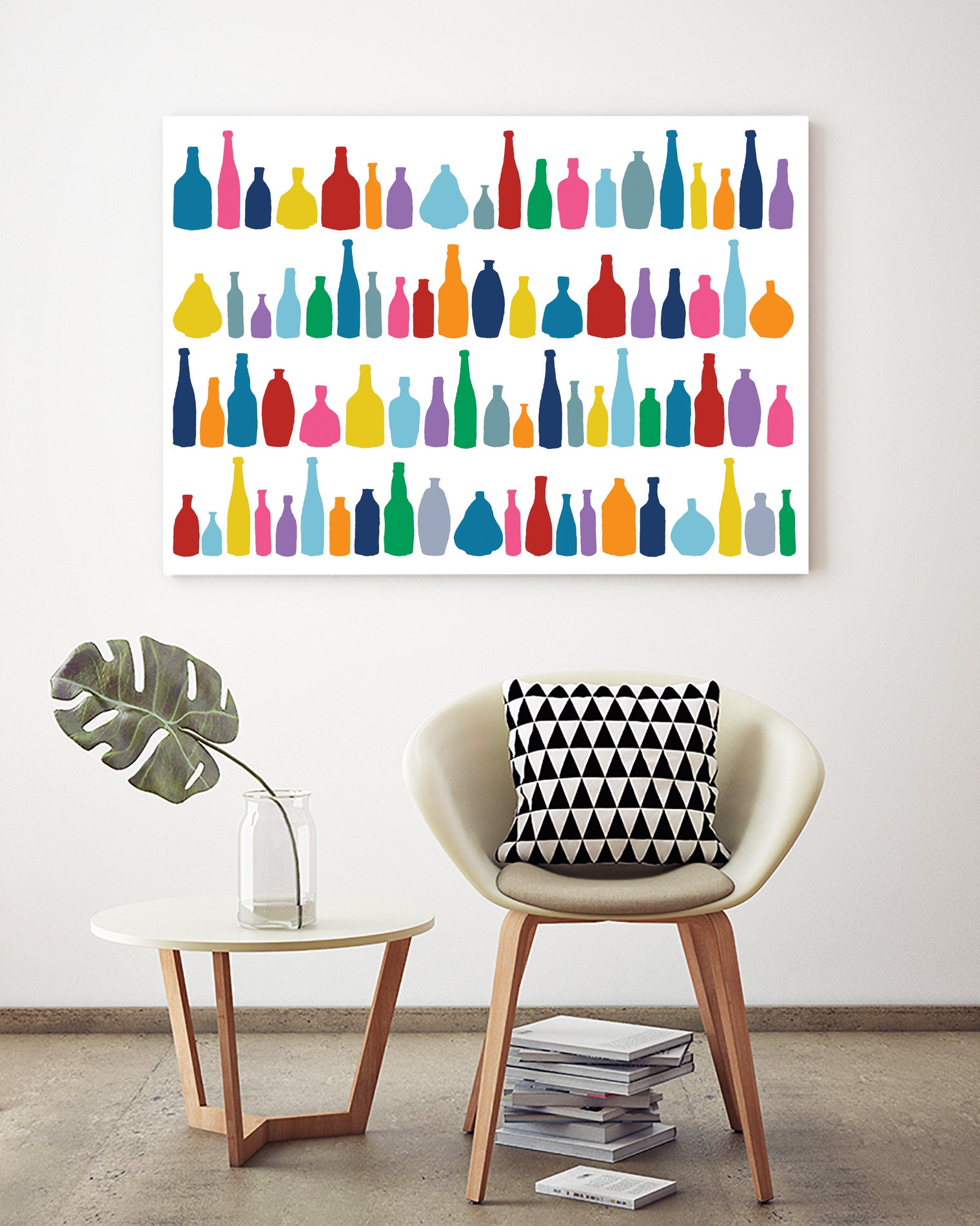 Bottles Multi by Emeline Tate-Robertson on GIANT ART - blue digital painting