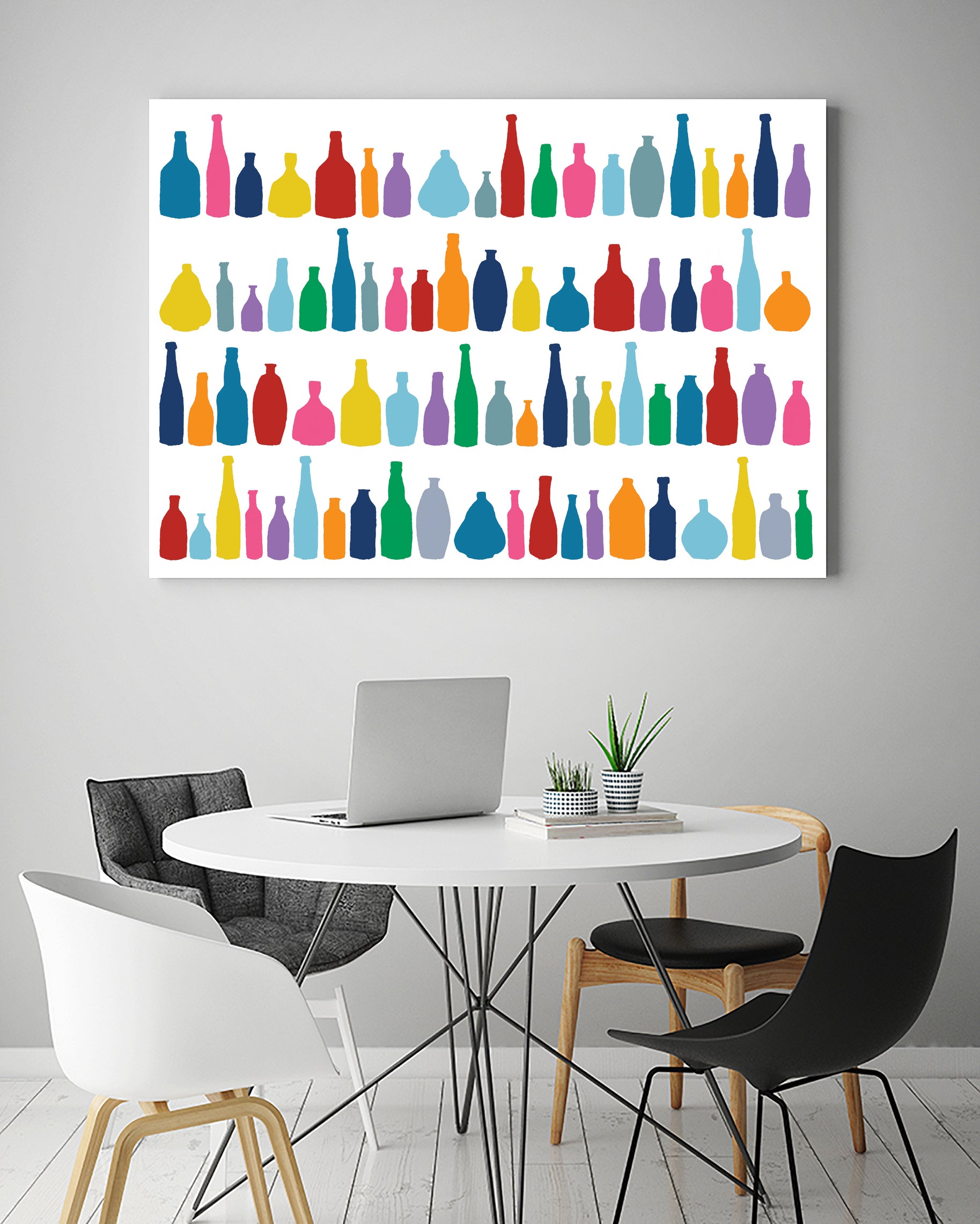 Bottles Multi by Emeline Tate-Robertson on GIANT ART - blue digital painting