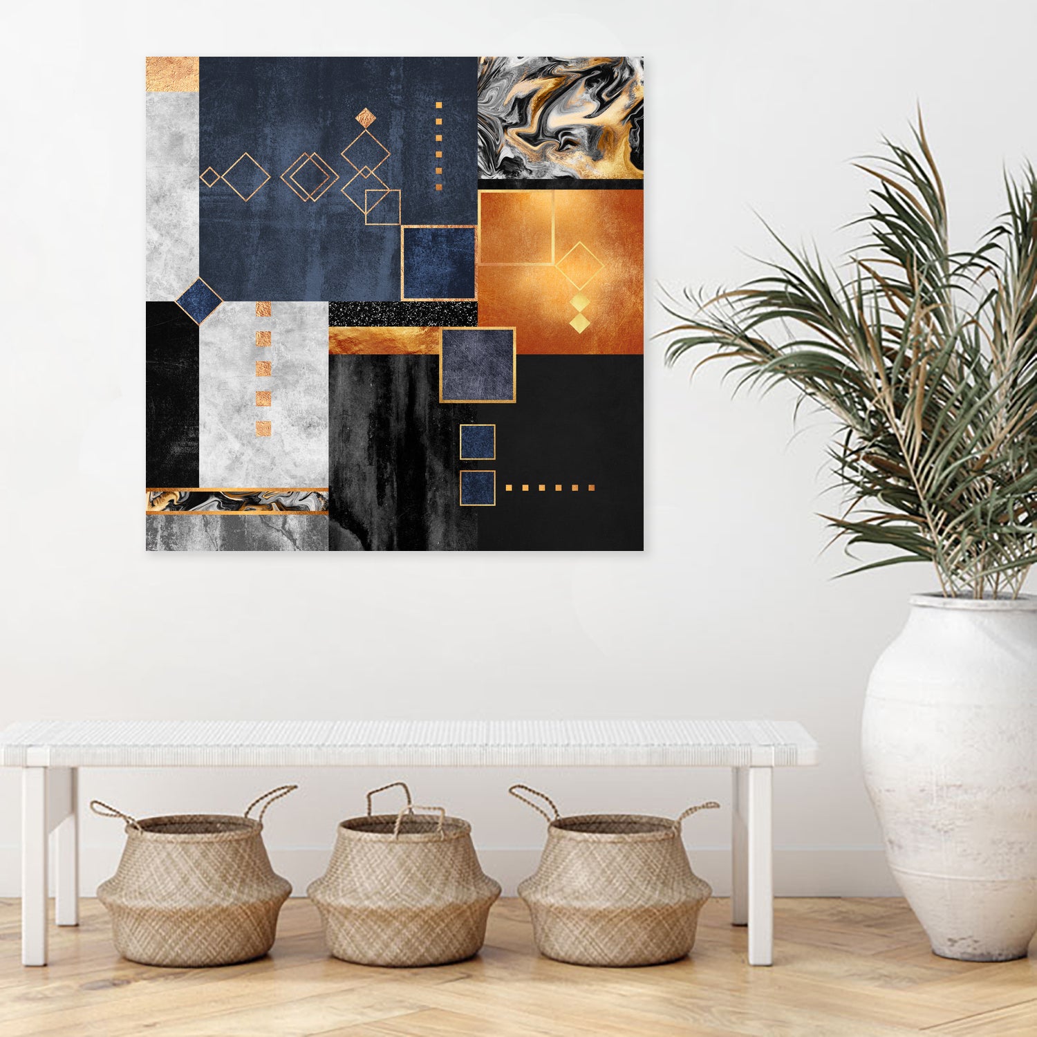 Construction 1 by Elisabeth Fredriksson on GIANT ART - blue digital painting