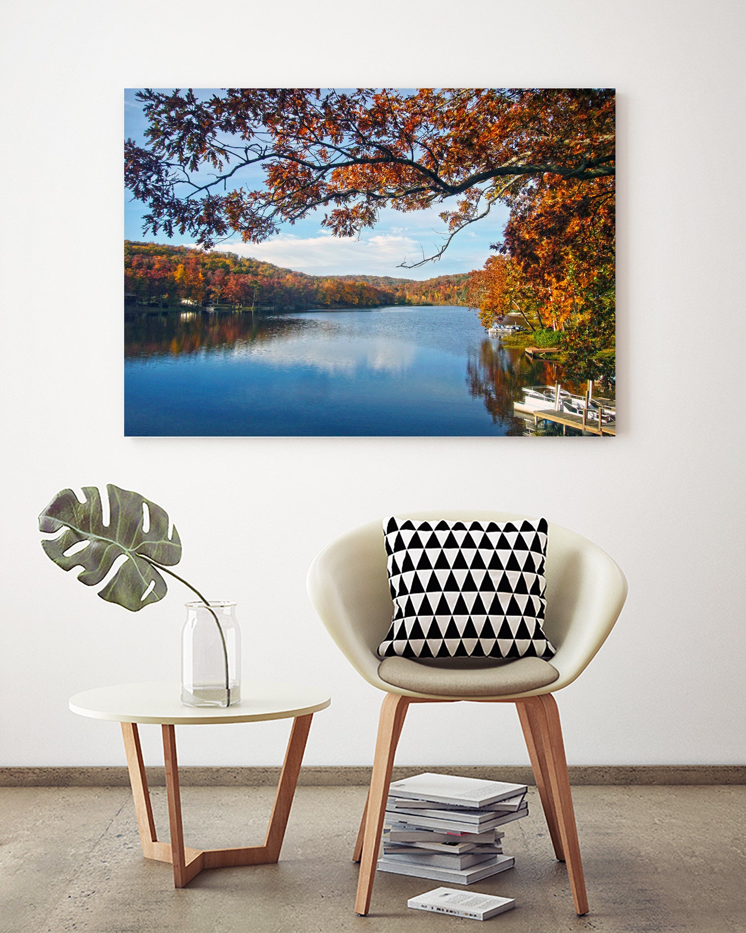 Lake Killarney in Autumn Beauty by Susan Kline on GIANT ART - blue photo illustration