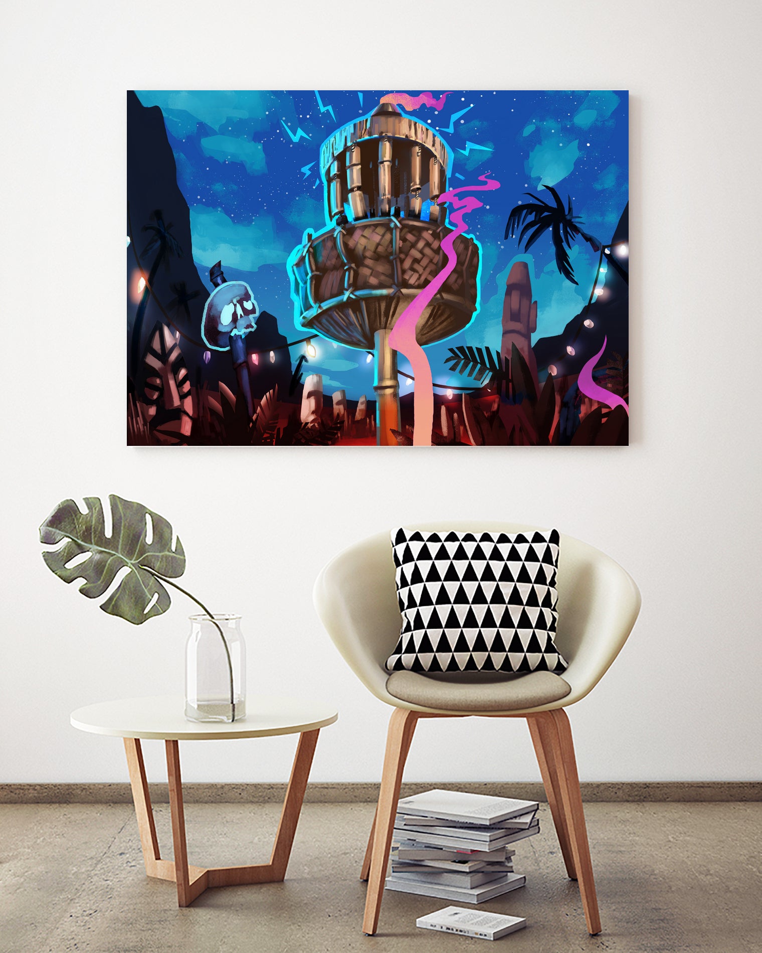 Tiki Golf by Mike Inscho on GIANT ART - blue digital painting