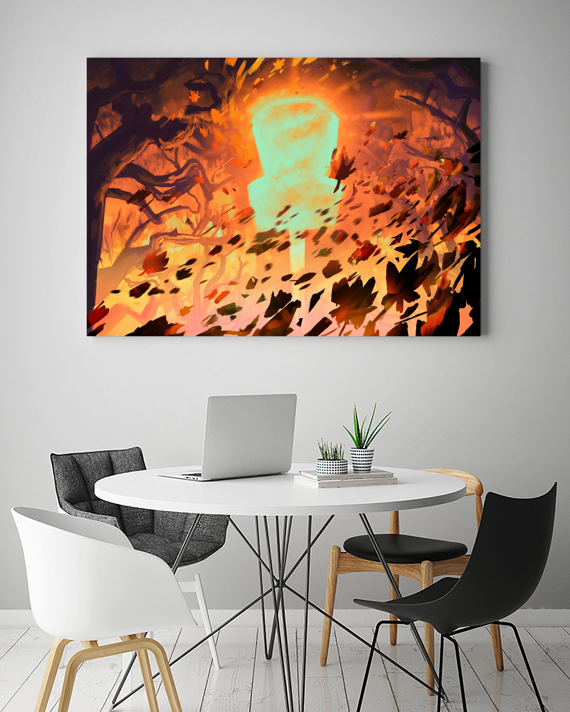 Foliage Storm by Mike Inscho on GIANT ART - orange digital painting