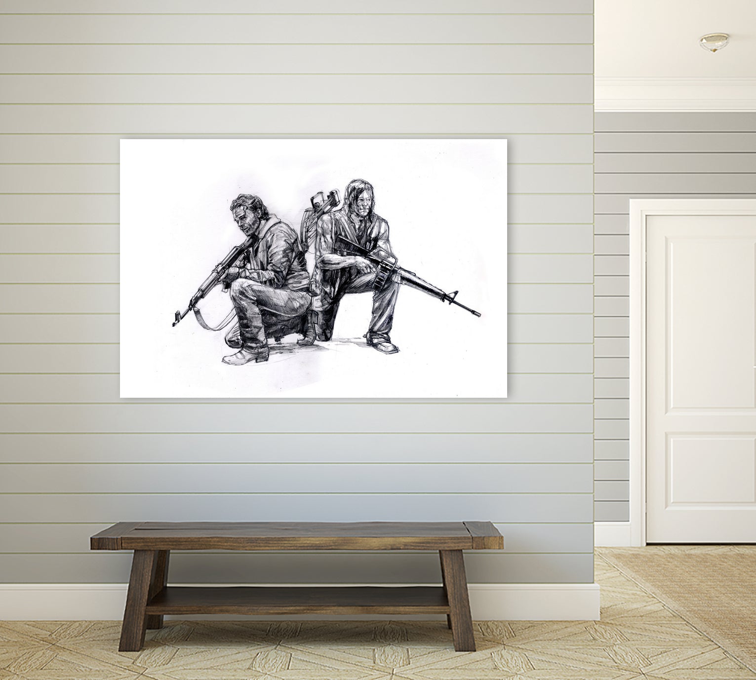 Walking dead by Maurice Pierse on GIANT ART - white digital drawing