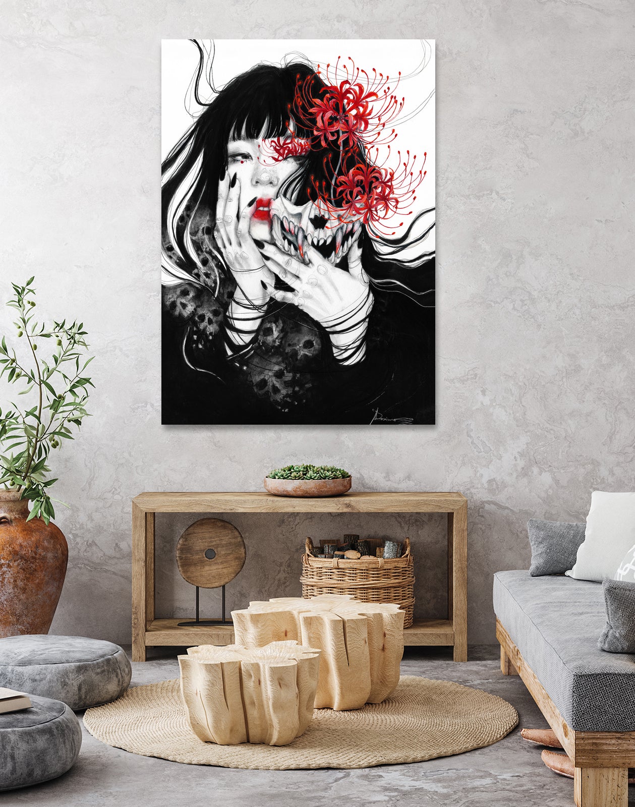 Hell Girl by Doriana Popa on GIANT ART - black mixed media