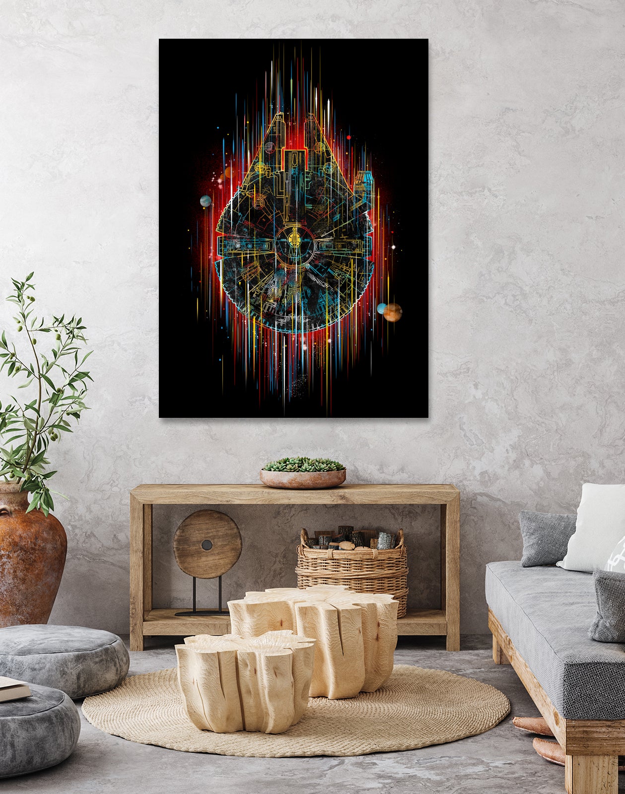 the neon falcon by frederic levy-hadida on GIANT ART - black digital painting