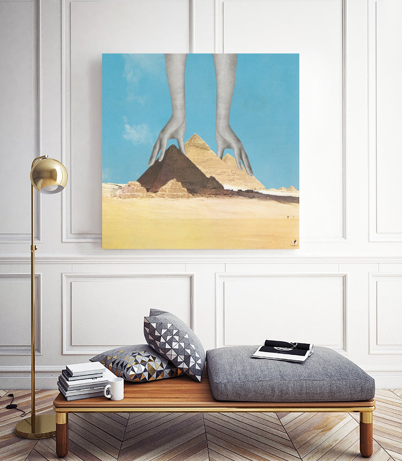 The Surprising Truth About How the Pyramids Were Built by Sammy Slabbinck on GIANT ART - yellow photo illustration