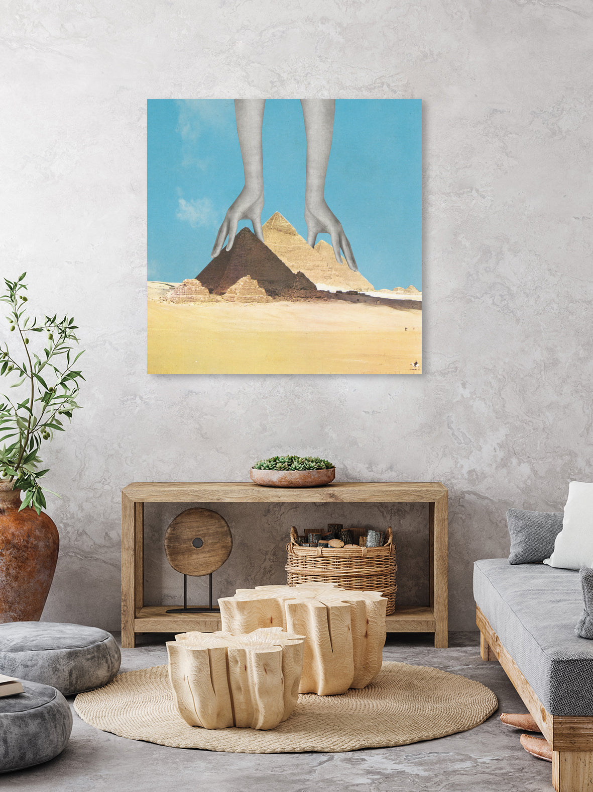 The Surprising Truth About How the Pyramids Were Built by Sammy Slabbinck on GIANT ART - yellow photo illustration