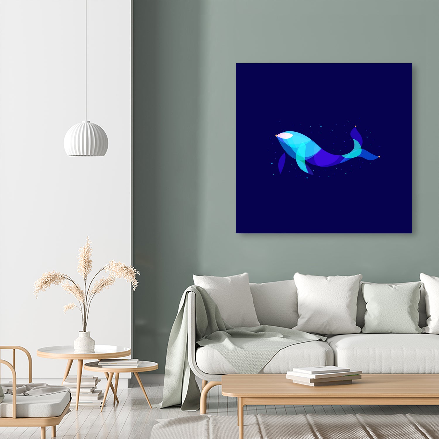 Space Whale by Ilya Shapko on GIANT ART - blue character design