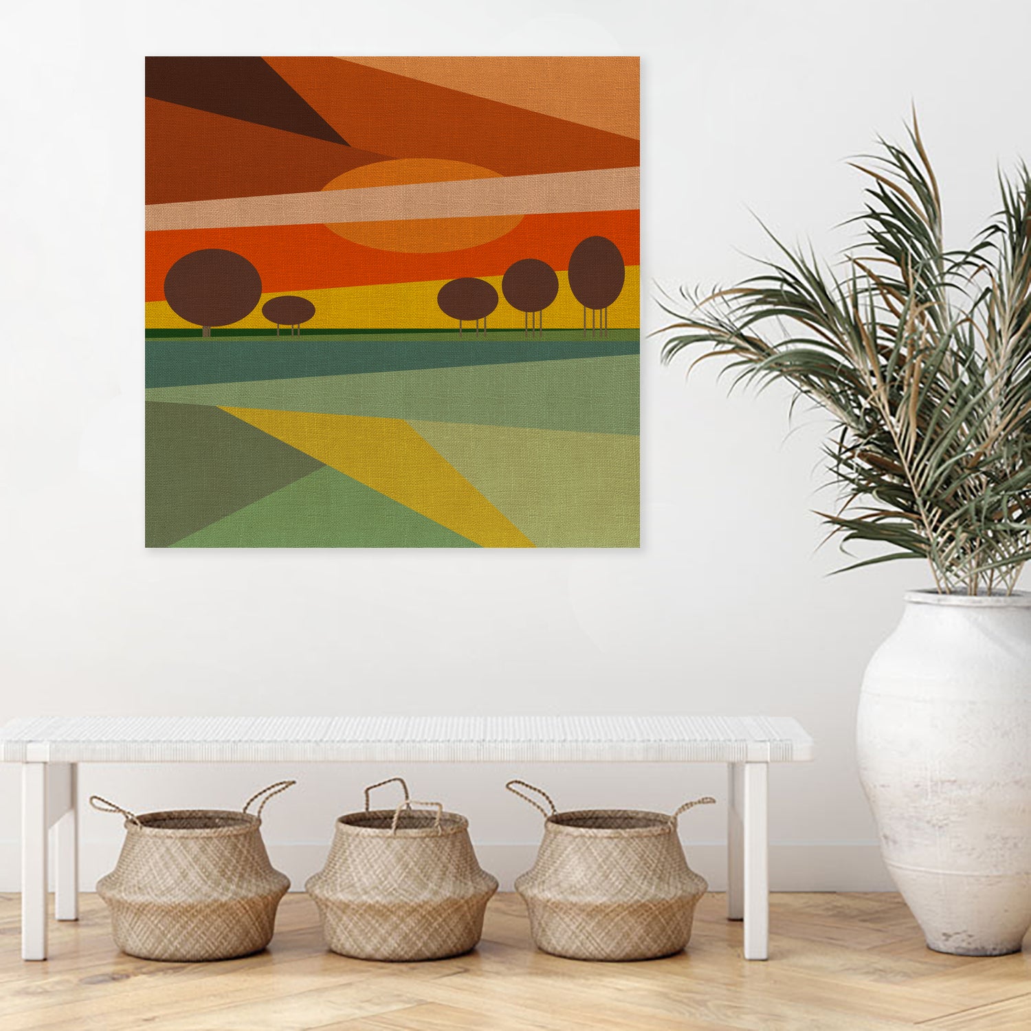 Abstract sunset by M.TERESA HERNANDEZ on GIANT ART - orange digital painting