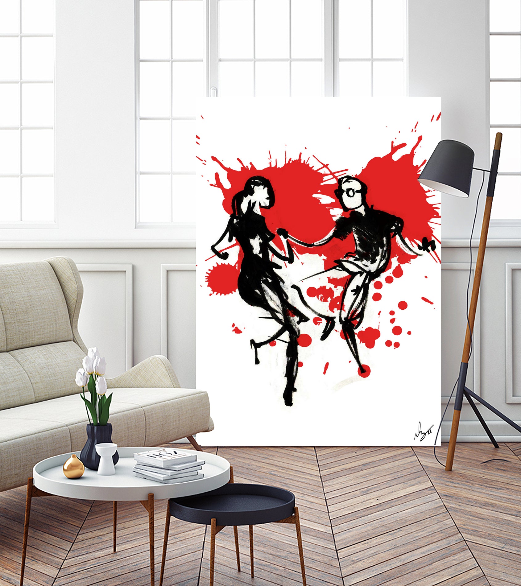 DancInk folks - 1 by Nicolas Lachance-Brais on GIANT ART - white digital drawing