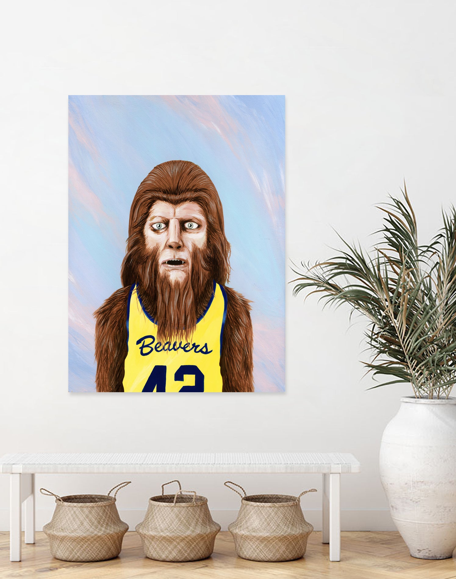 Teenwolf by Andrew Turner on GIANT ART - blue mixed media