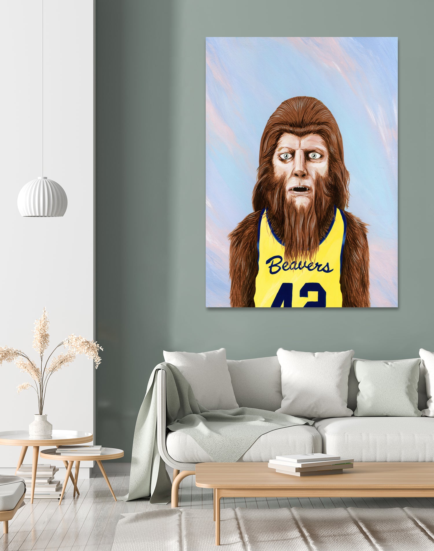 Teenwolf by Andrew Turner on GIANT ART - blue mixed media