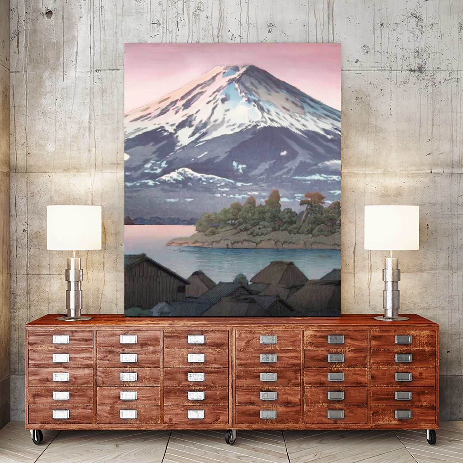 The Kawaguchi Trail - 5000px by Guillermo de Llera Blanes on GIANT ART - pink digital painting