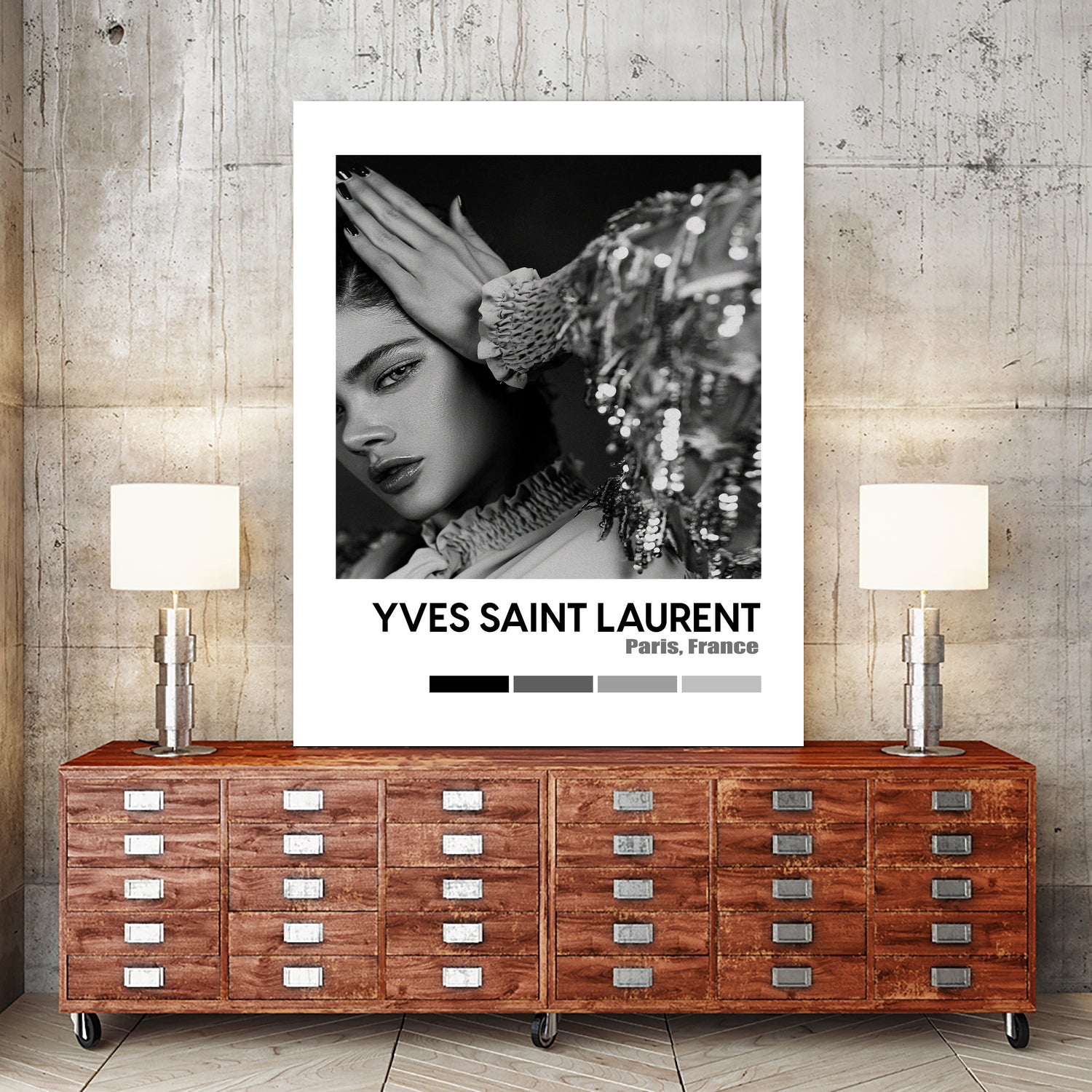 Luxury Super Model Hypebeast Luxury Fashion Poster by XingChen Lu on GIANT ART - gray typography