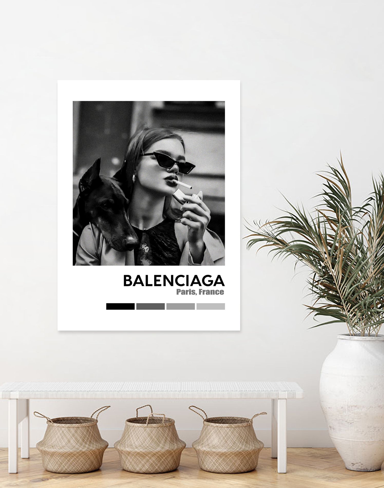 Smoking Doberman Hypebeast Luxury Fashion Poster by XingChen Lu on GIANT ART - black photo illustration