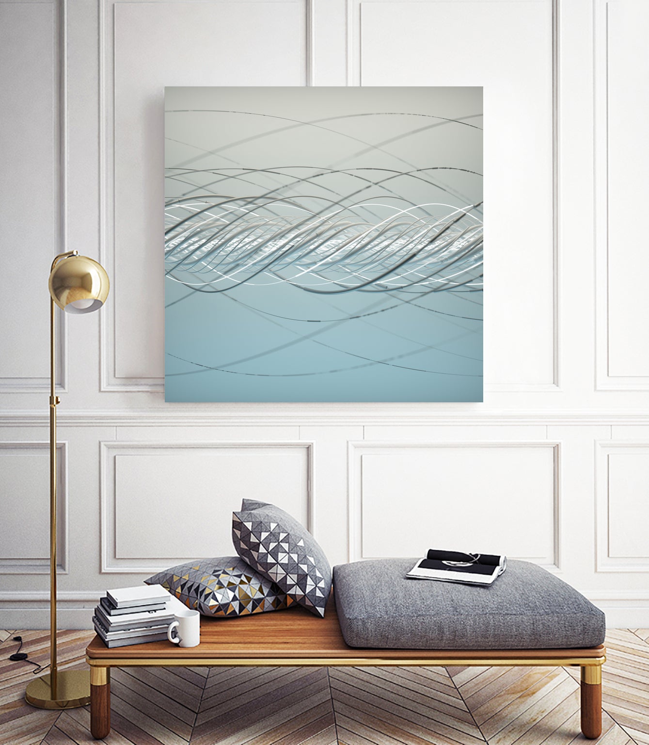 Spyral by Vladimir Shelest on GIANT ART - blue 3d art