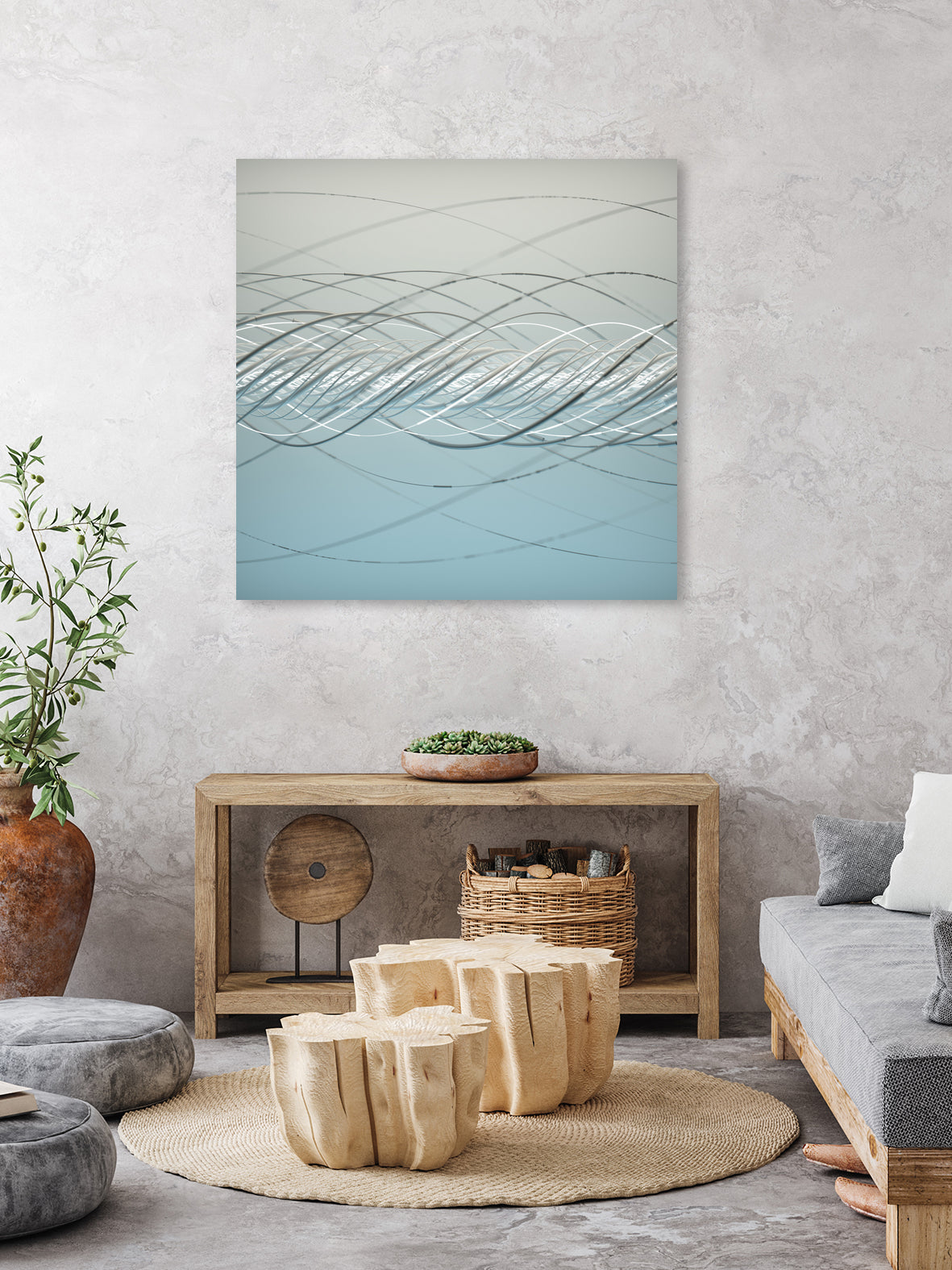 Spyral by Vladimir Shelest on GIANT ART - blue 3d art