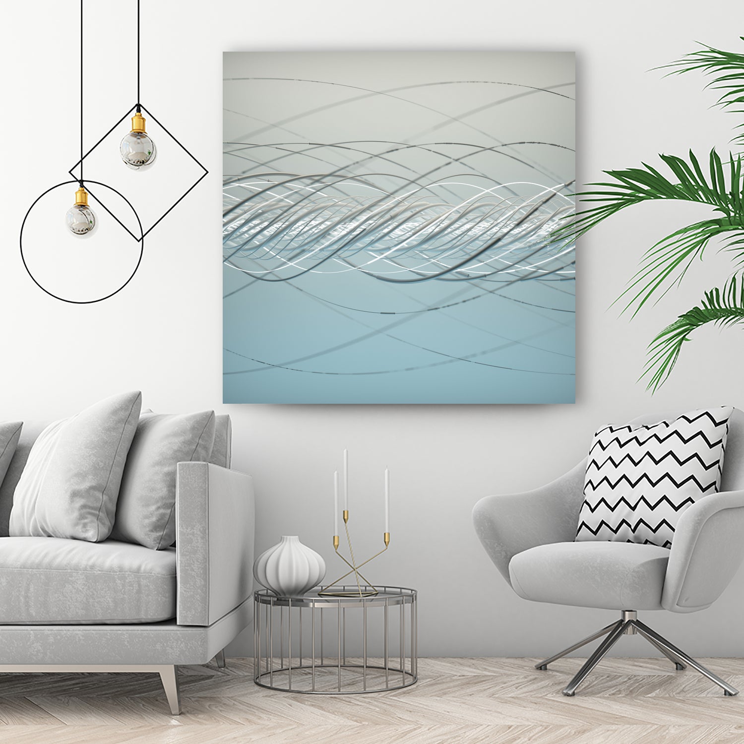 Spyral by Vladimir Shelest on GIANT ART - blue 3d art