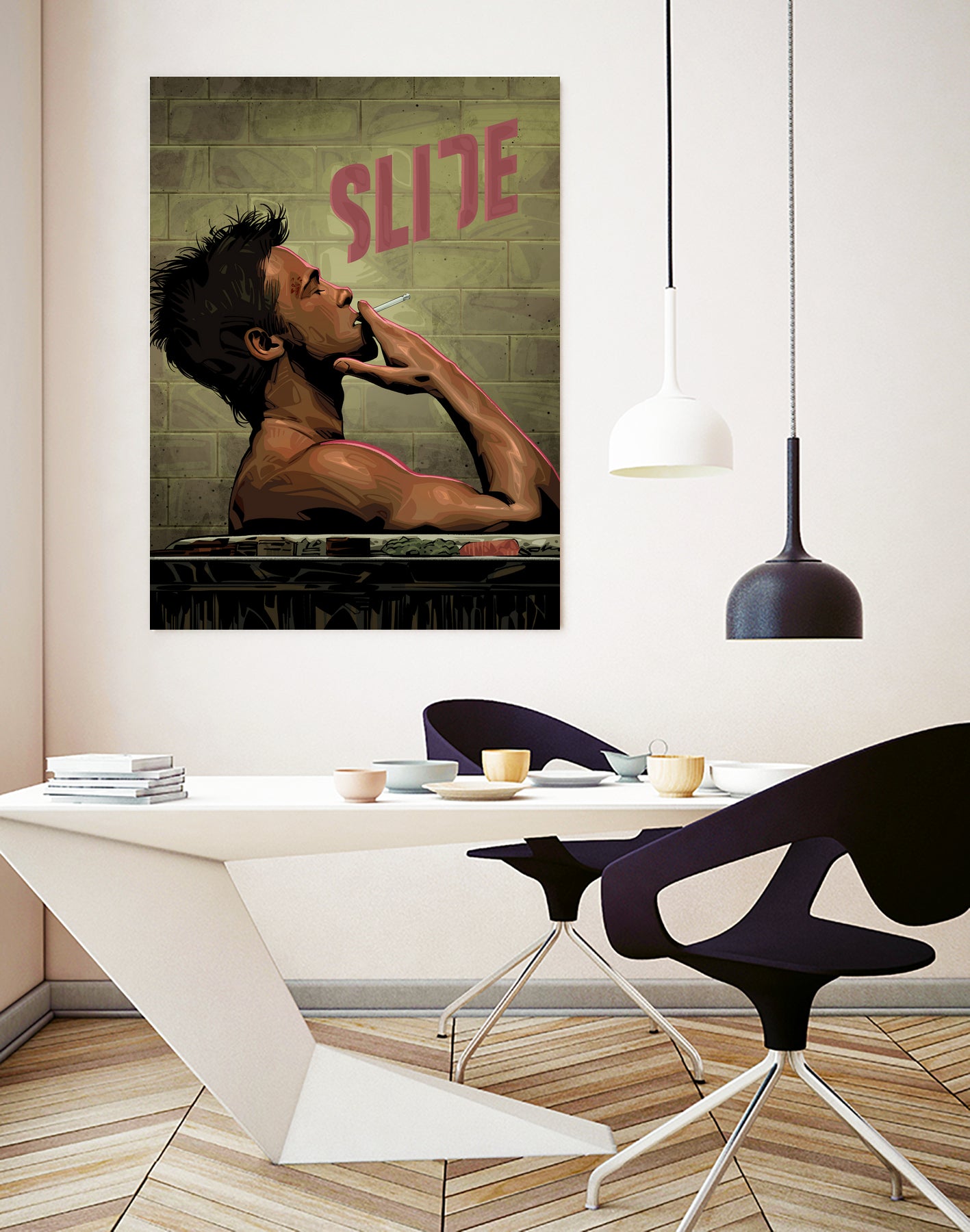 Fight Club Slide by Nikita Abakumov on GIANT ART - gray digital painting