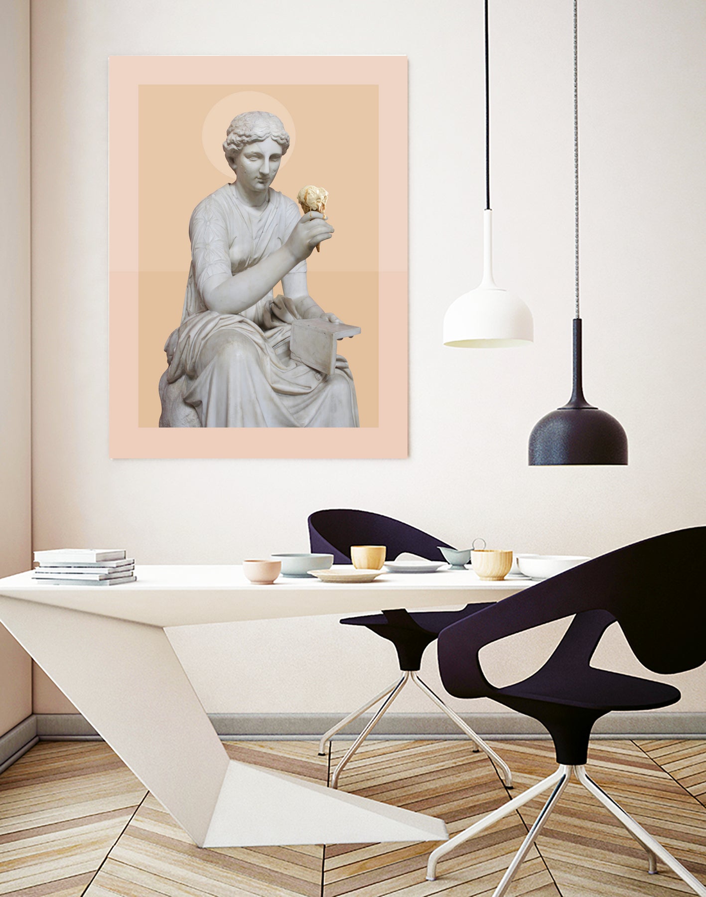 Ice Cream Cone by José Luis Guerrero on GIANT ART - orange photo manipulation