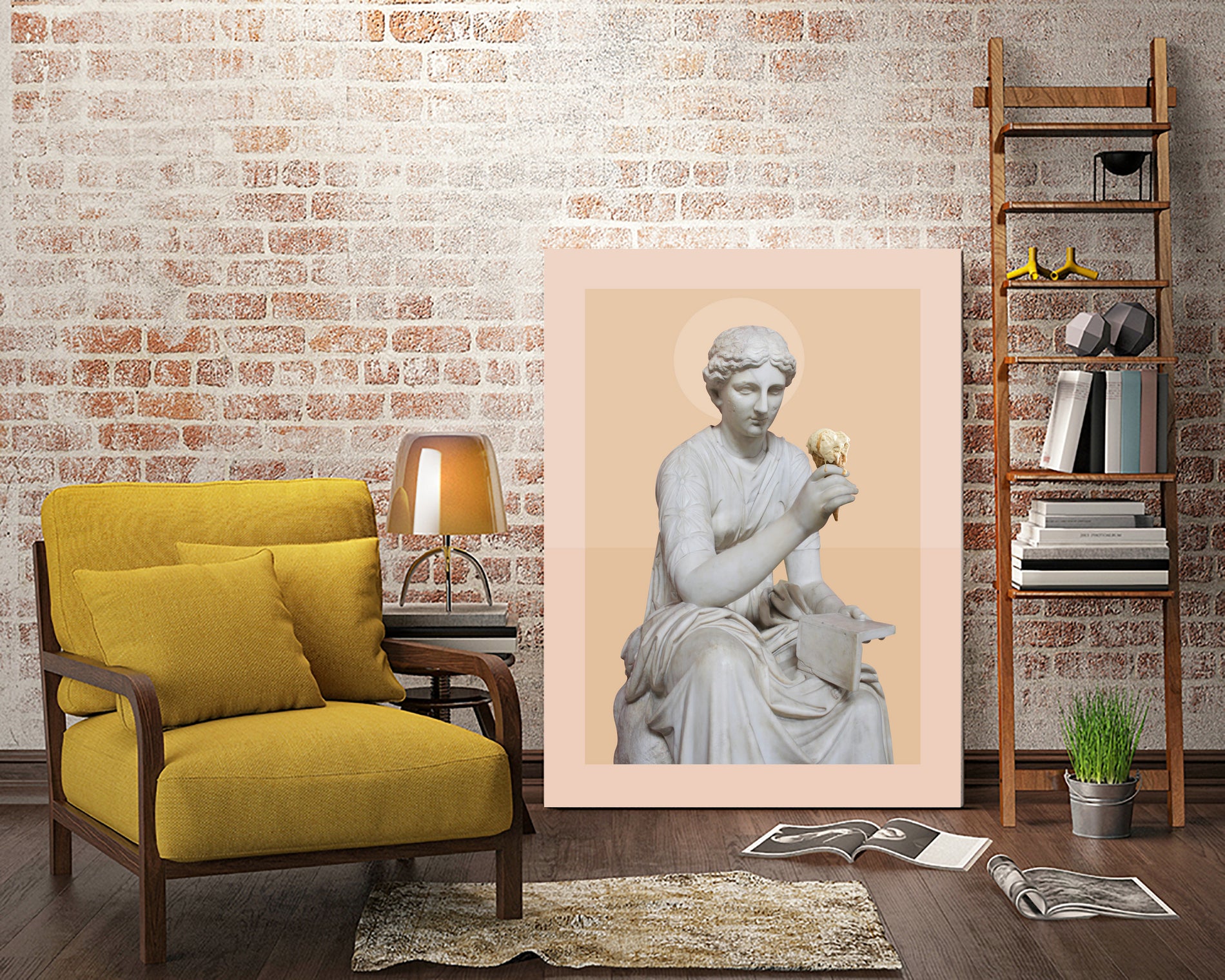 Ice Cream Cone by José Luis Guerrero on GIANT ART - orange photo manipulation