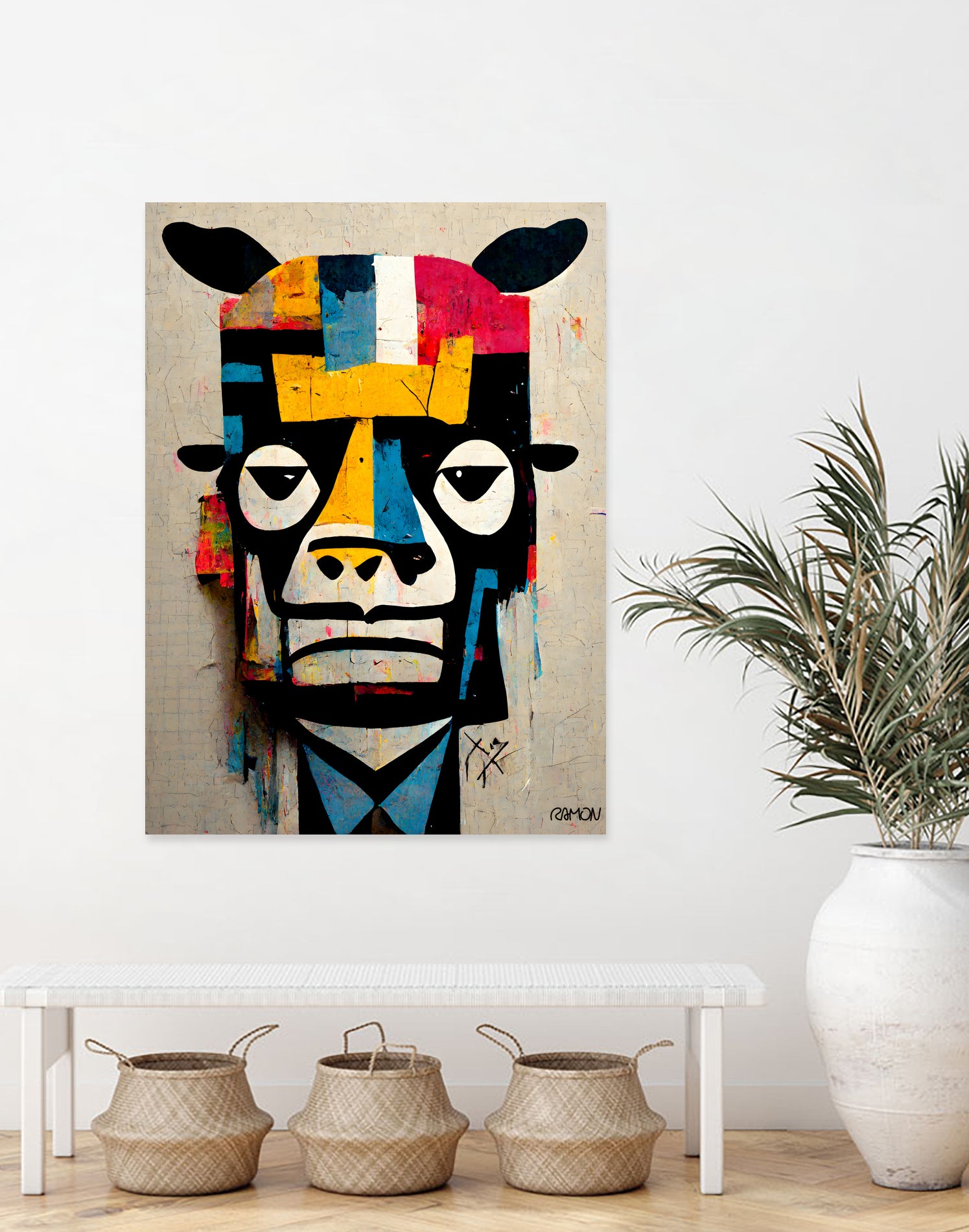 Cowman by Ramon Souza on GIANT ART - white digital painting