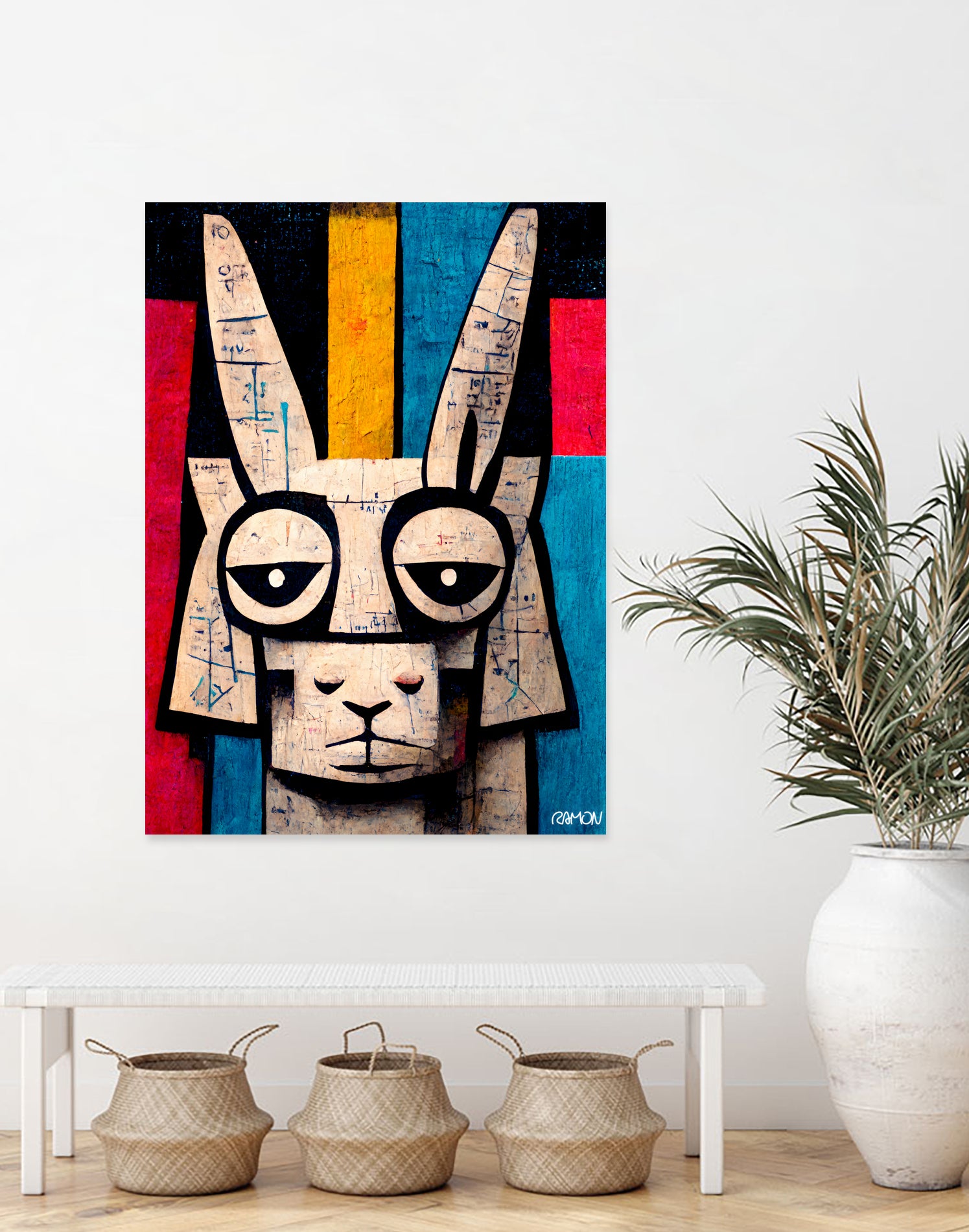 Einstain llama by Ramon Souza on GIANT ART - white digital painting