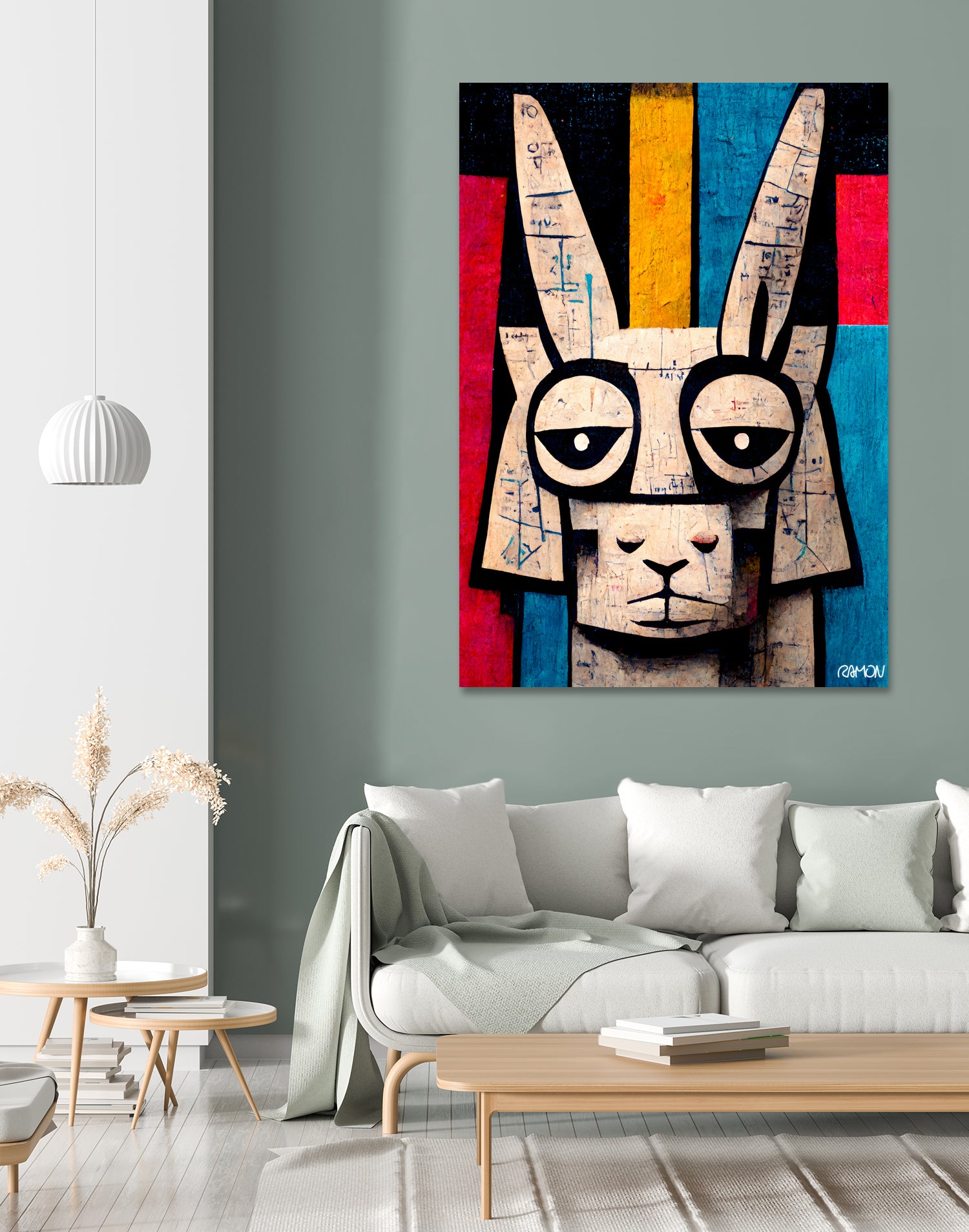Einstain llama by Ramon Souza on GIANT ART - white digital painting