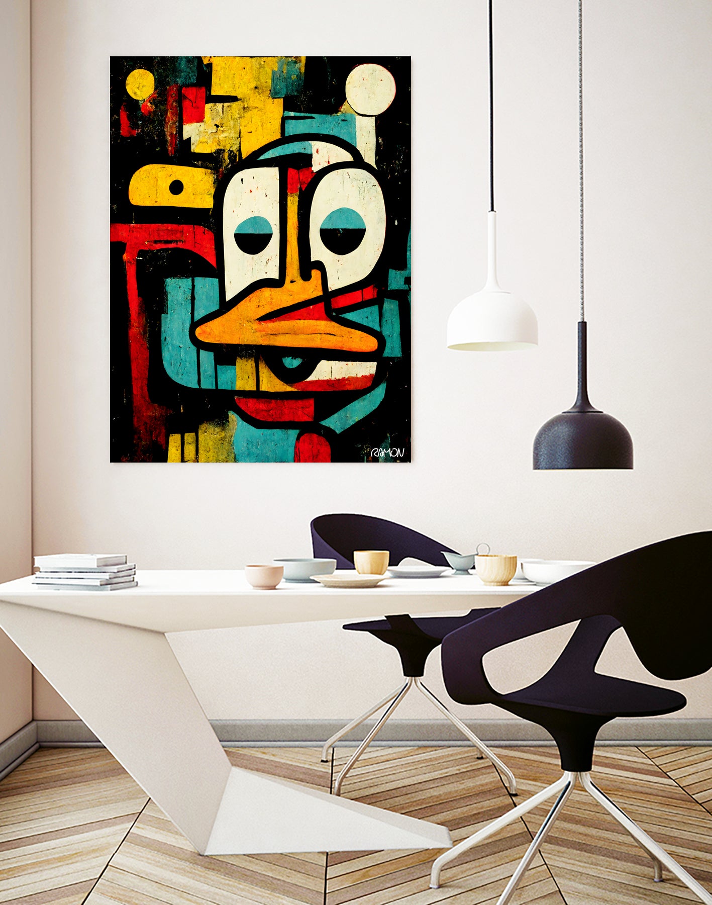 Alfred The Duck by Ramon Souza on GIANT ART - black digital painting