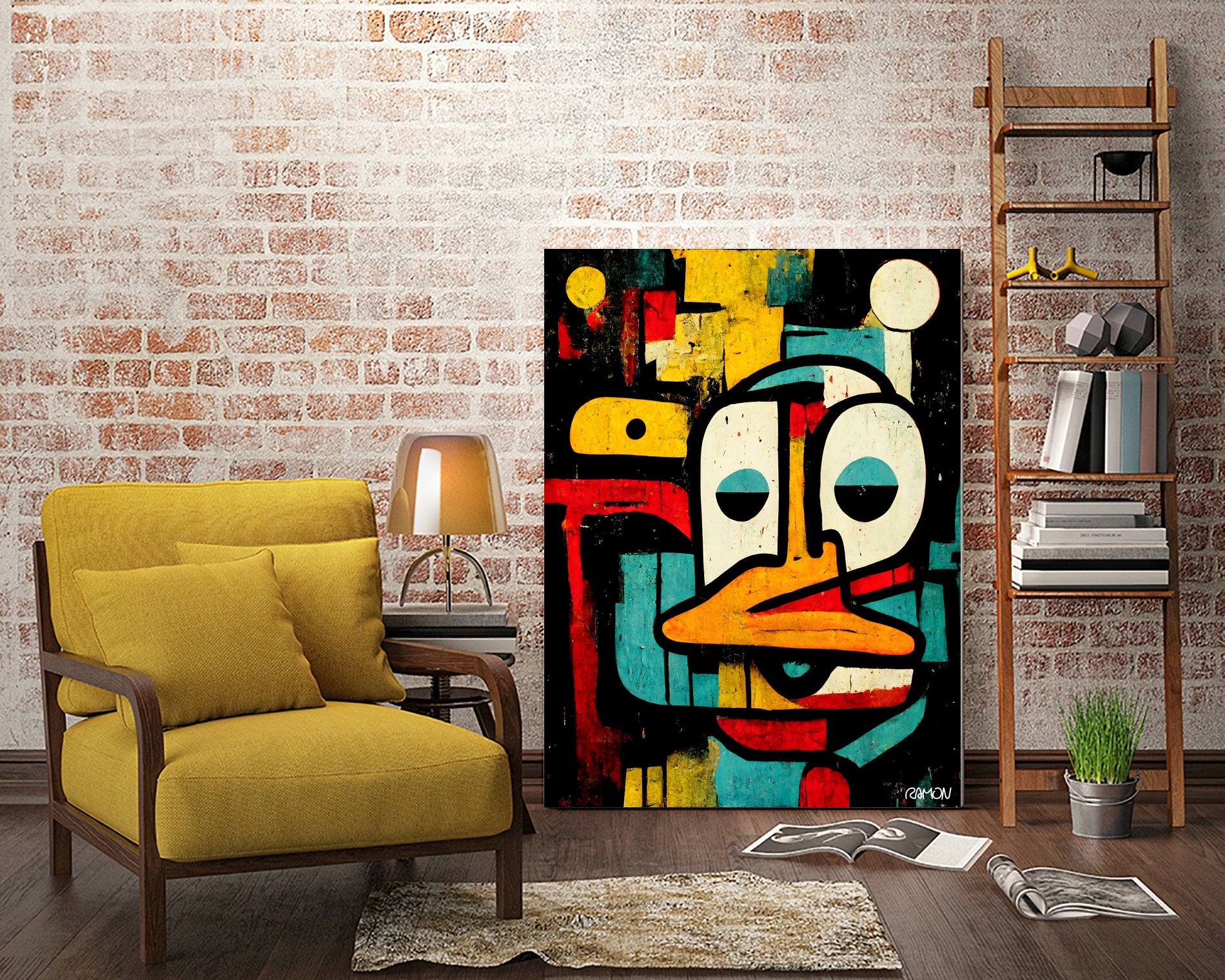 Alfred The Duck by Ramon Souza on GIANT ART - black digital painting