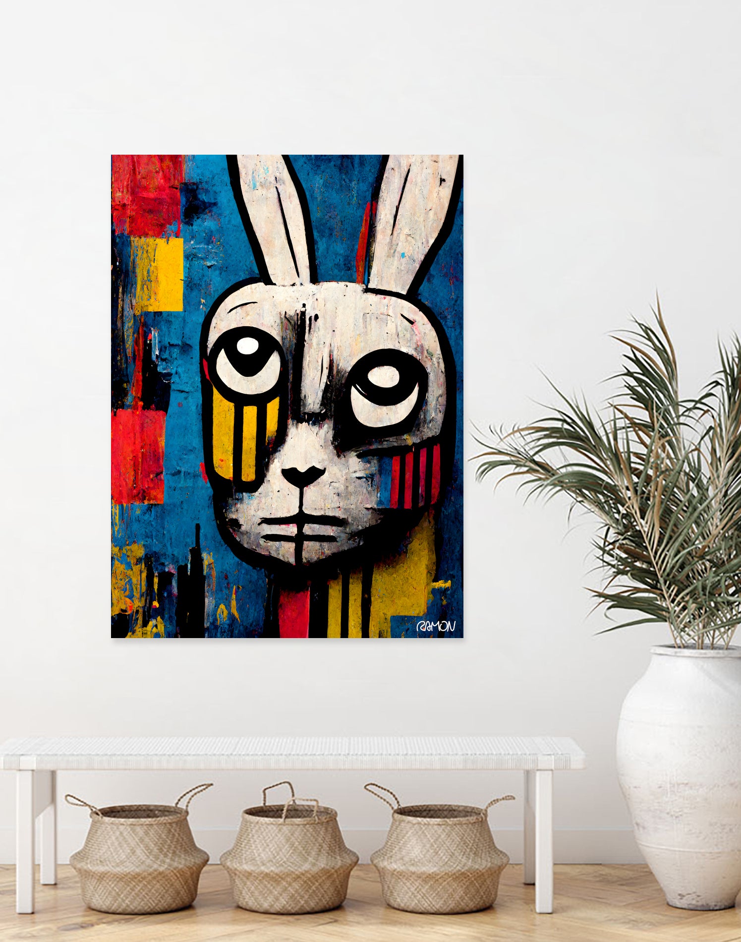 Zabbity the Rabiit by Ramon Souza on GIANT ART - blue digital painting