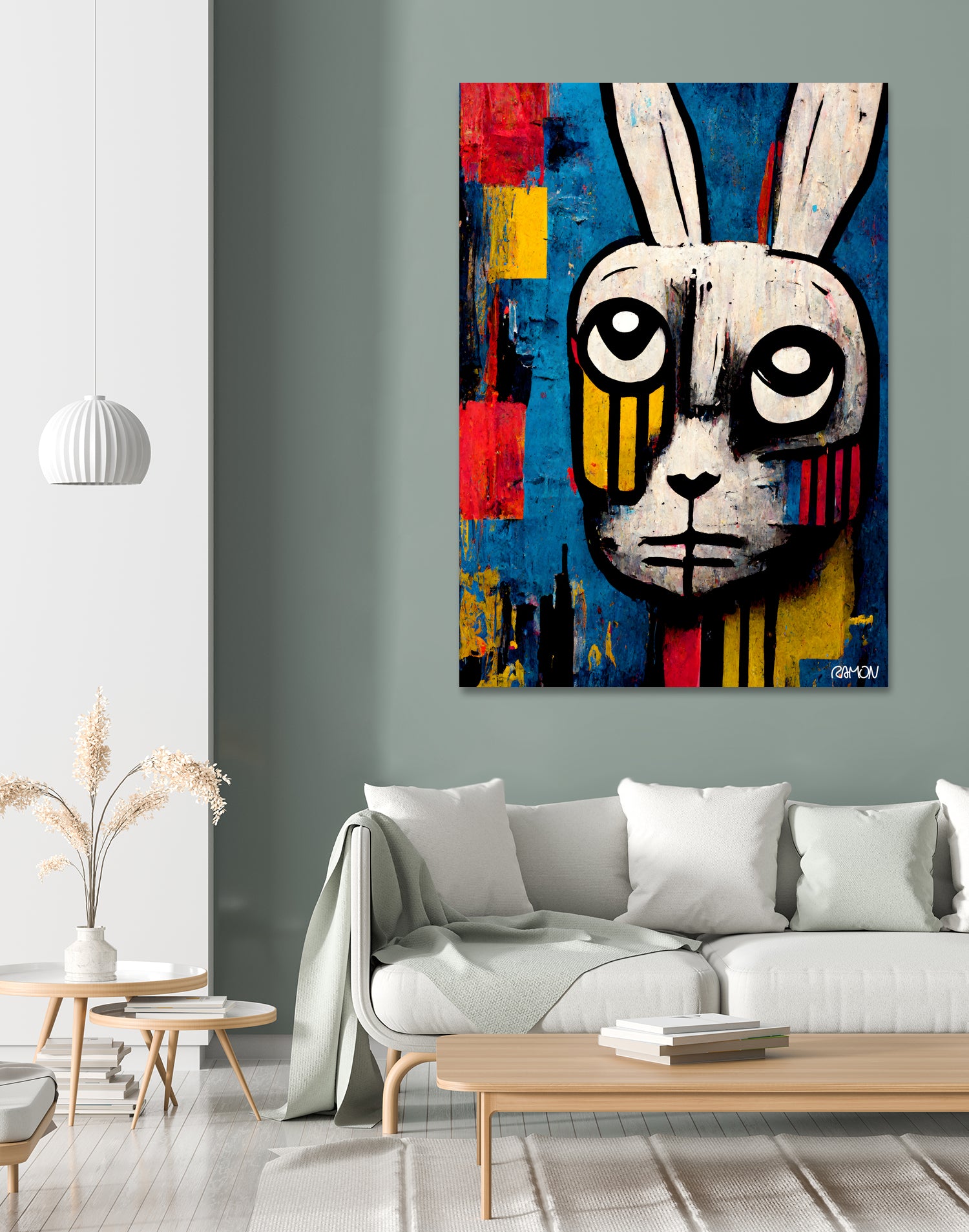 Zabbity the Rabiit by Ramon Souza on GIANT ART - blue digital painting