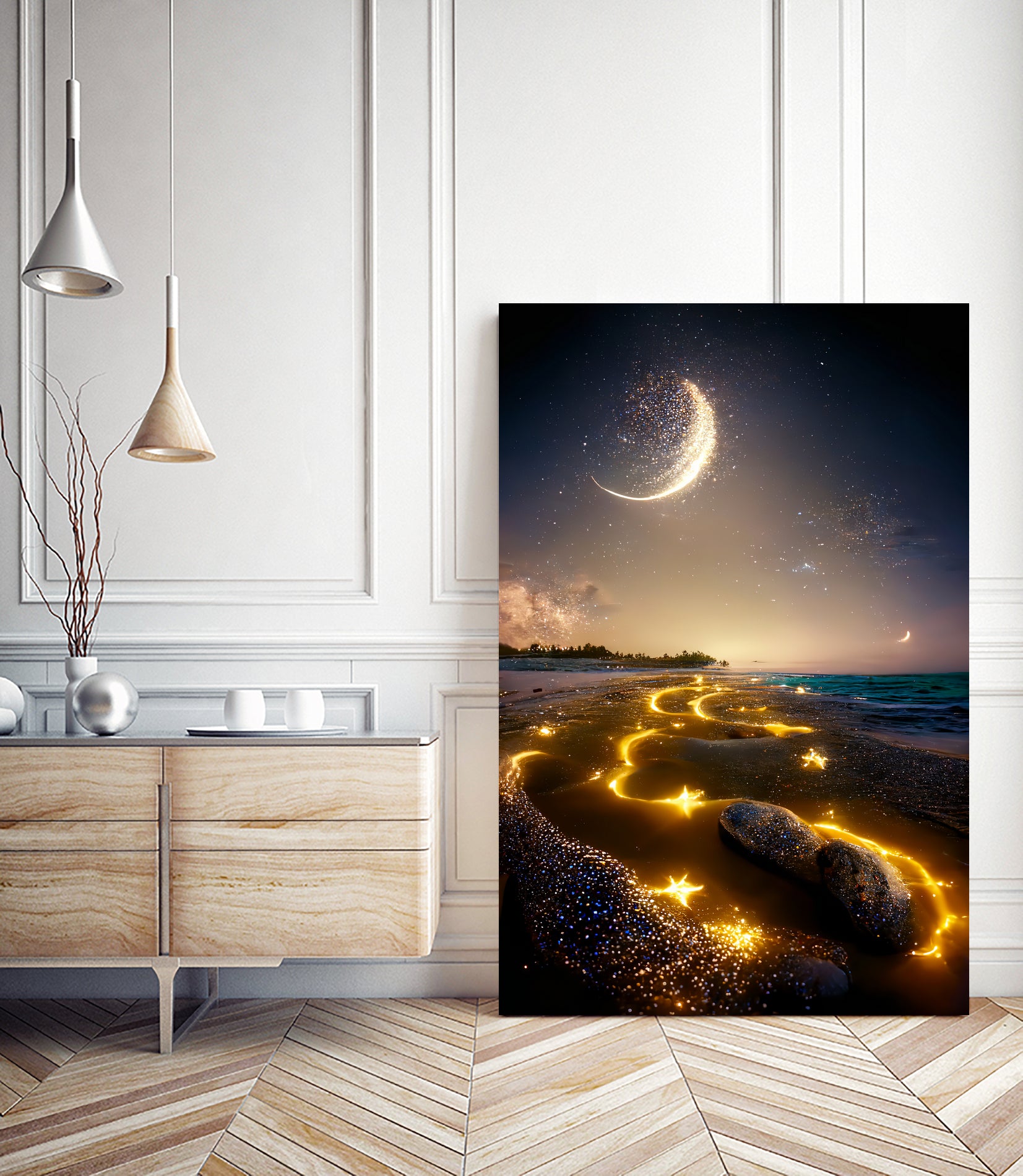 stars in the sea by Haris Kavalla on GIANT ART - yellow digital painting