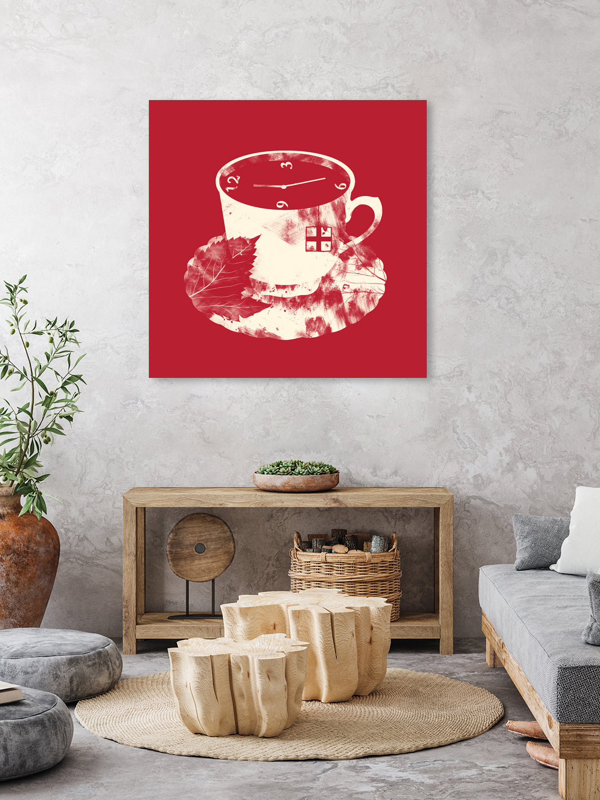 Tea Time by Tobias Fonseca on GIANT ART - red digital drawing