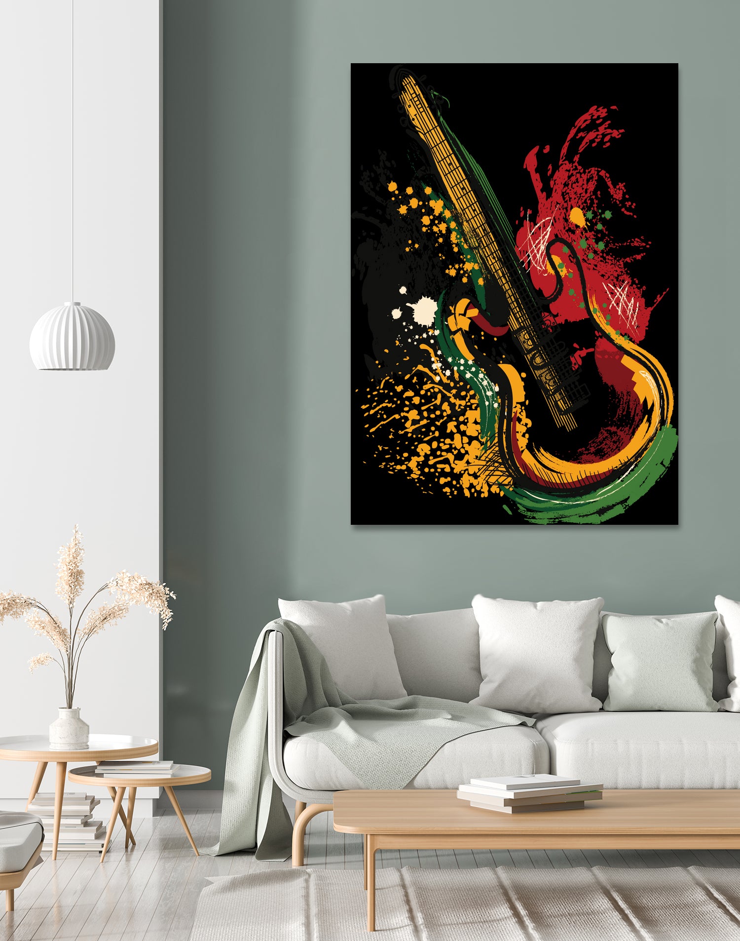 Electric guitar Grunge by Desi Setyoningrum on GIANT ART - black vector illustration