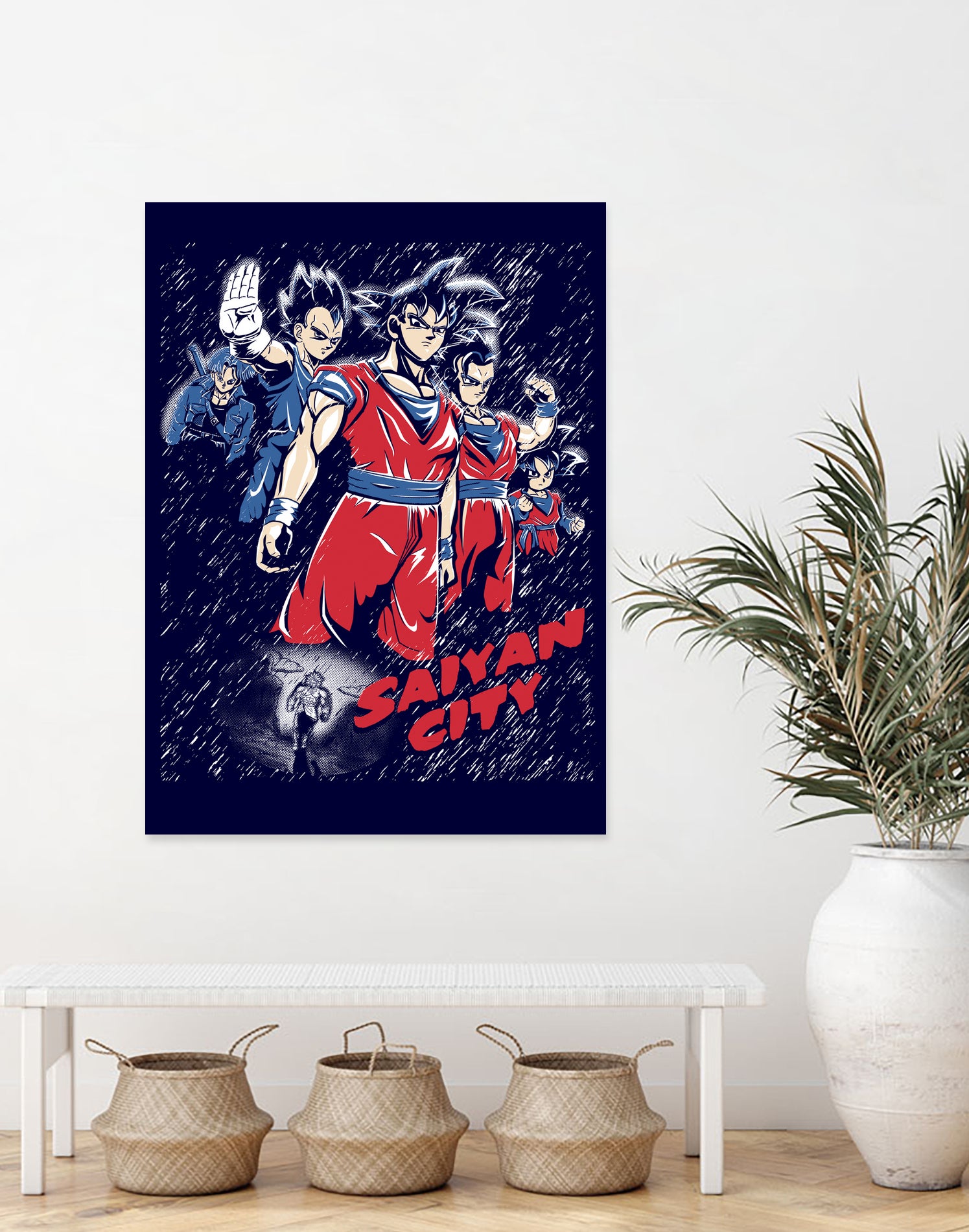 Saiyan City by Andrés Martínez Valle on GIANT ART - white digital drawing