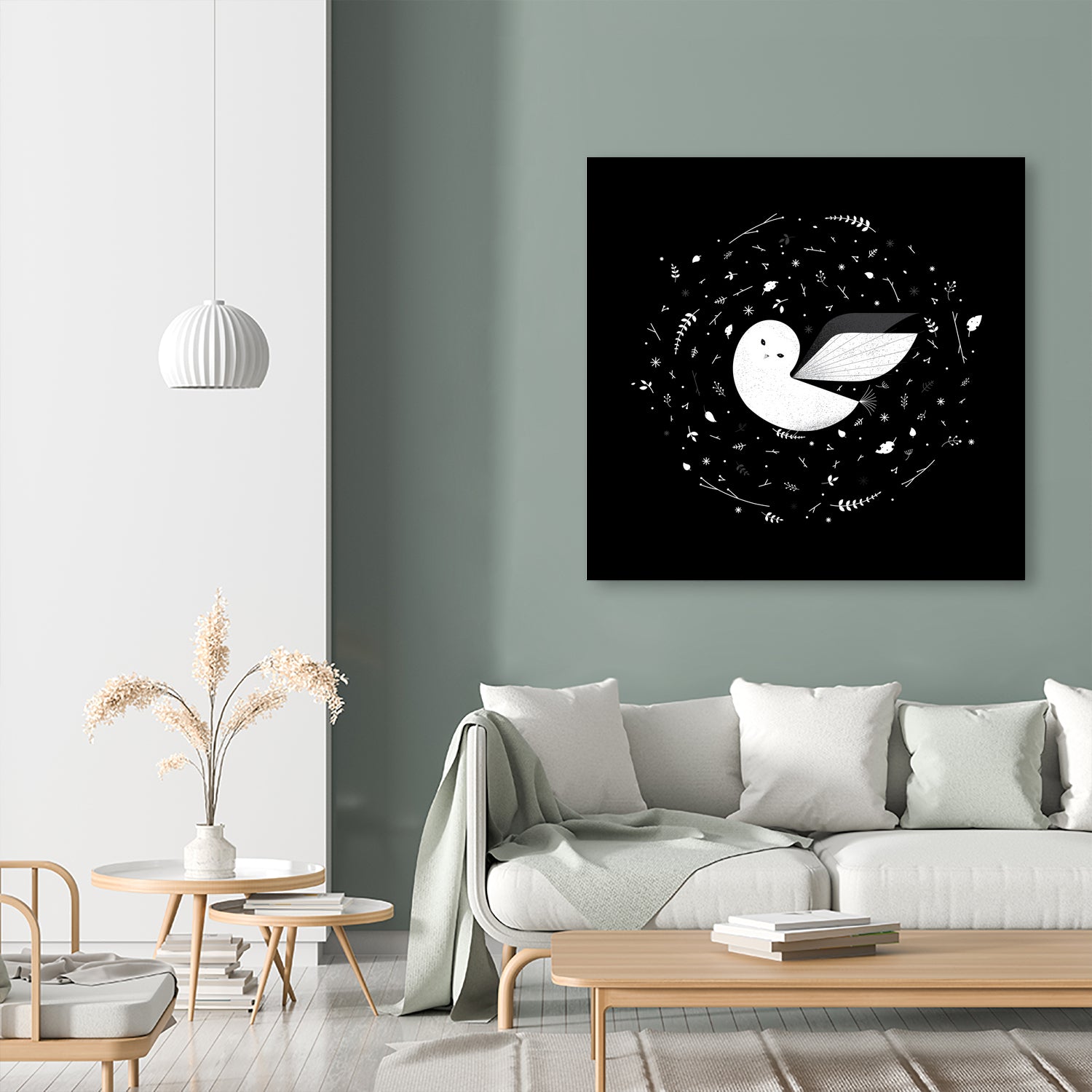 White Owl by Medina Krluch on GIANT ART - white vector illustration