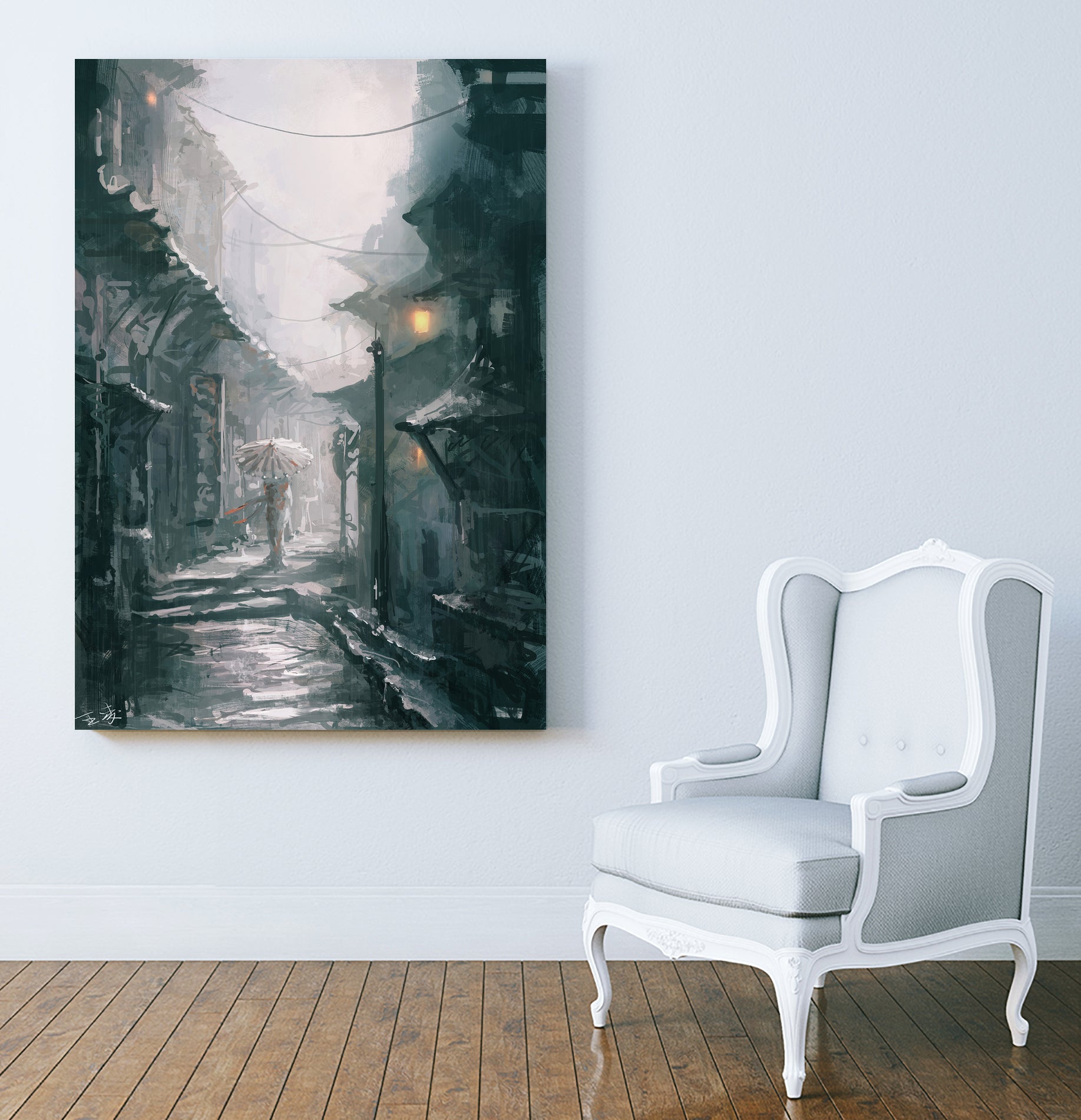 Dawn by Ling Wang on GIANT ART - blue digital painting