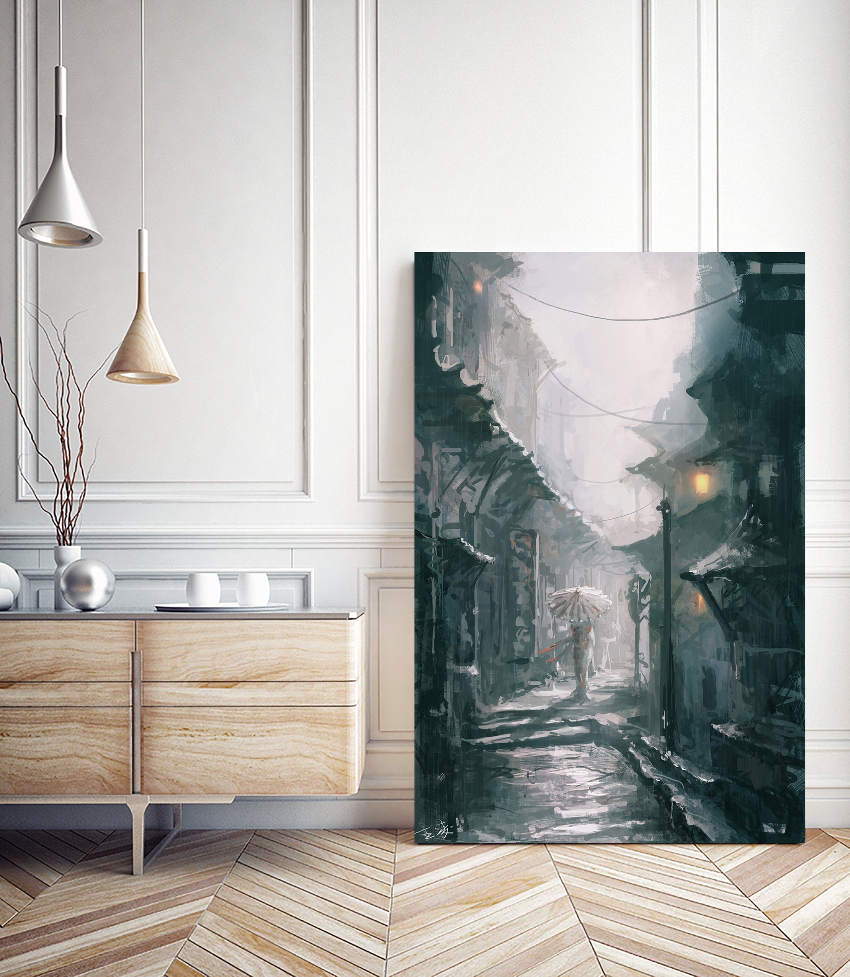 Dawn by Ling Wang on GIANT ART - blue digital painting