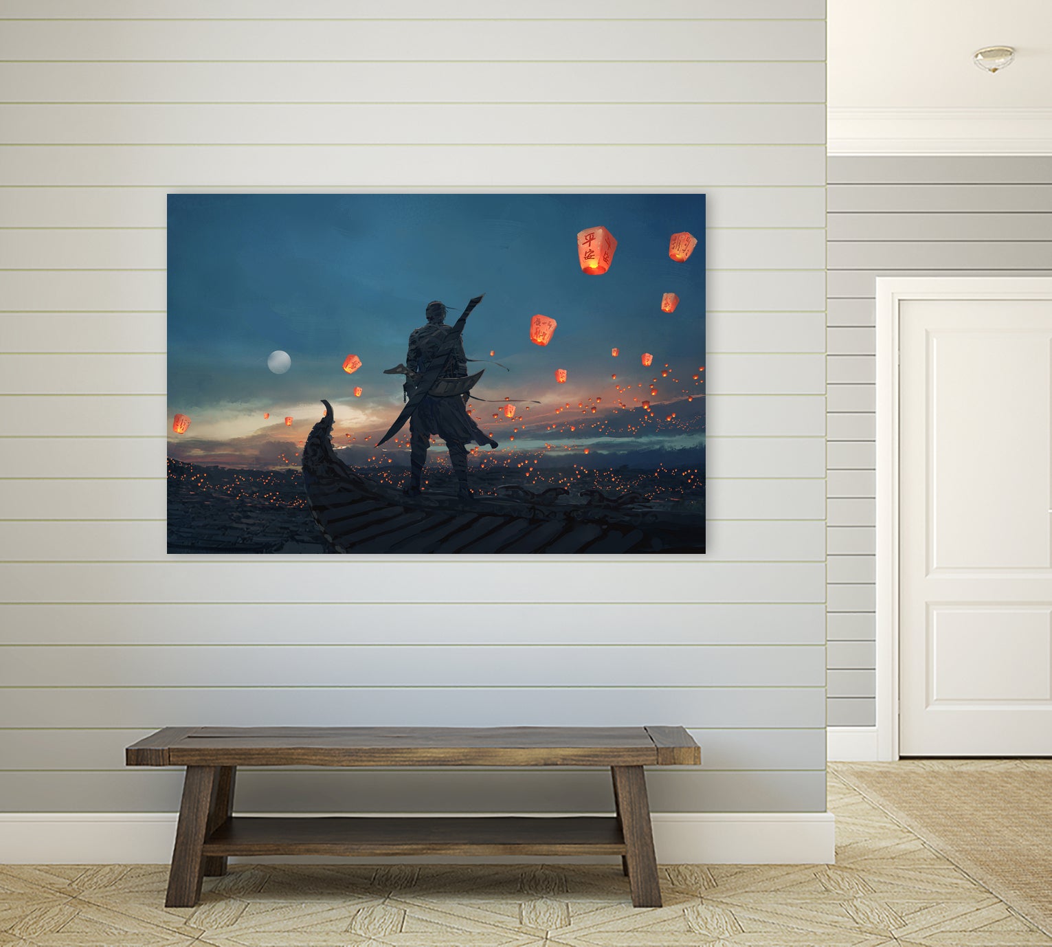 Sky Lanterns by Ling Wang on GIANT ART - blue digital painting