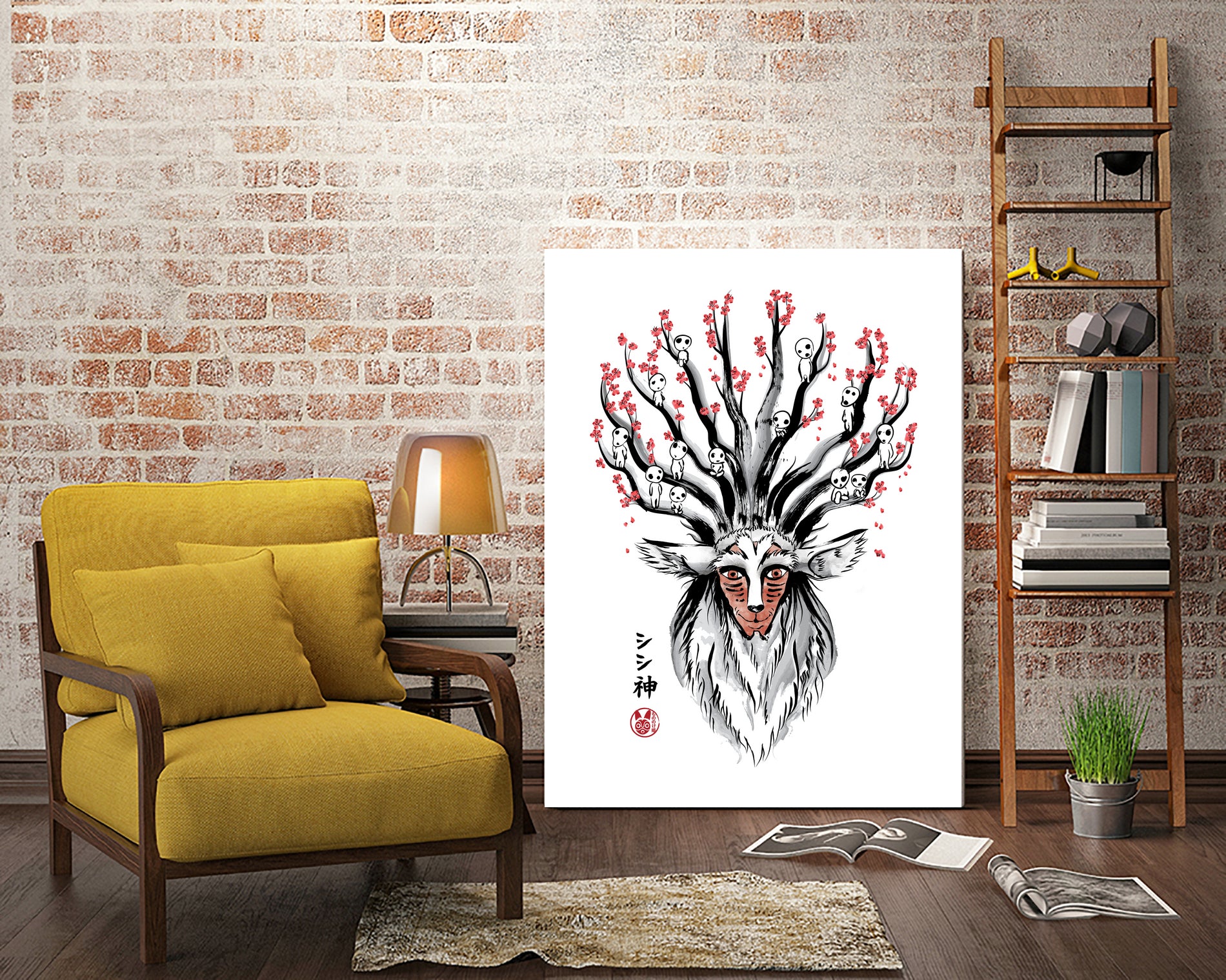 The Deer God Sumi-e by Antonio Camarena on GIANT ART - white digital painting