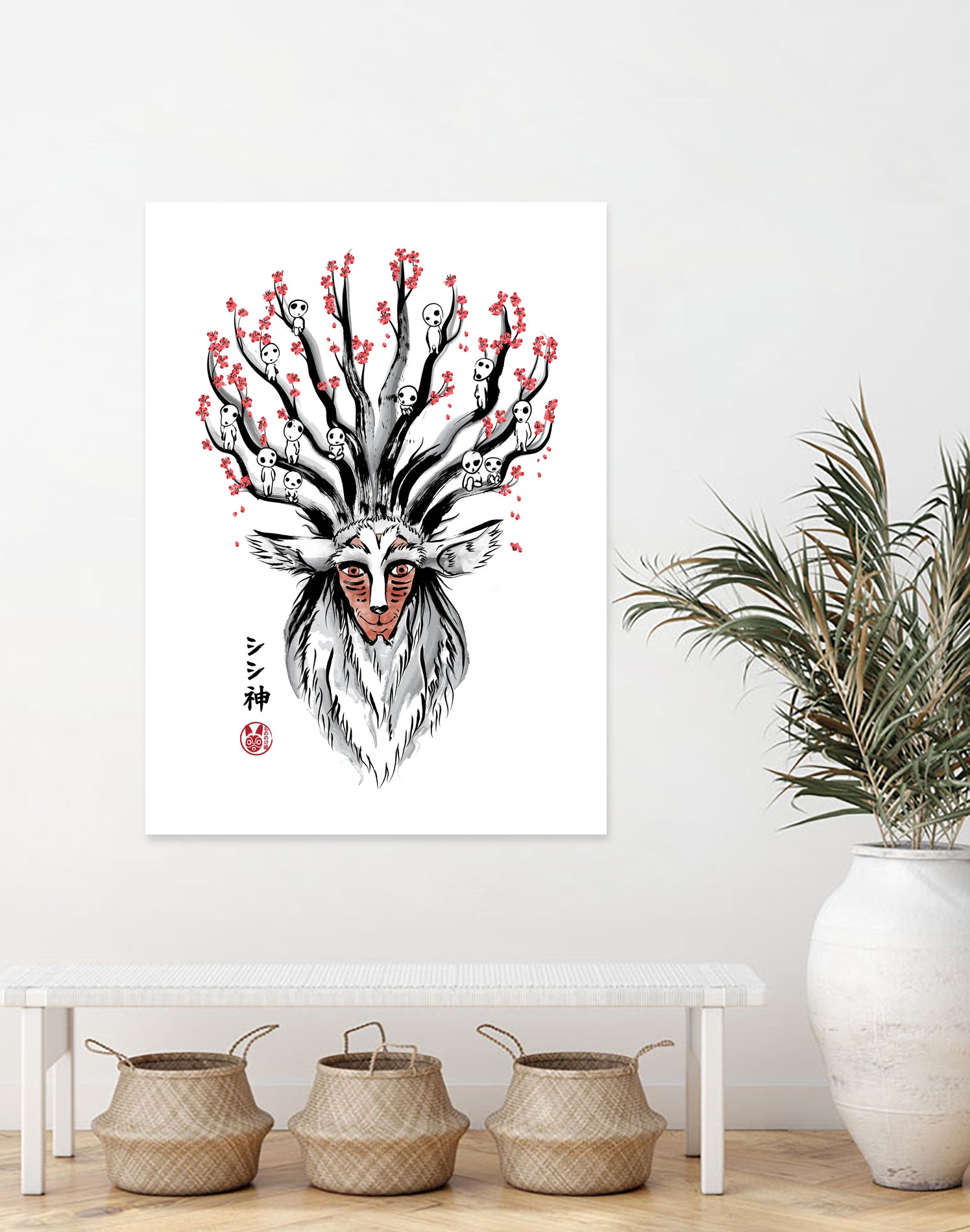 The Deer God Sumi-e by Antonio Camarena on GIANT ART - white digital painting