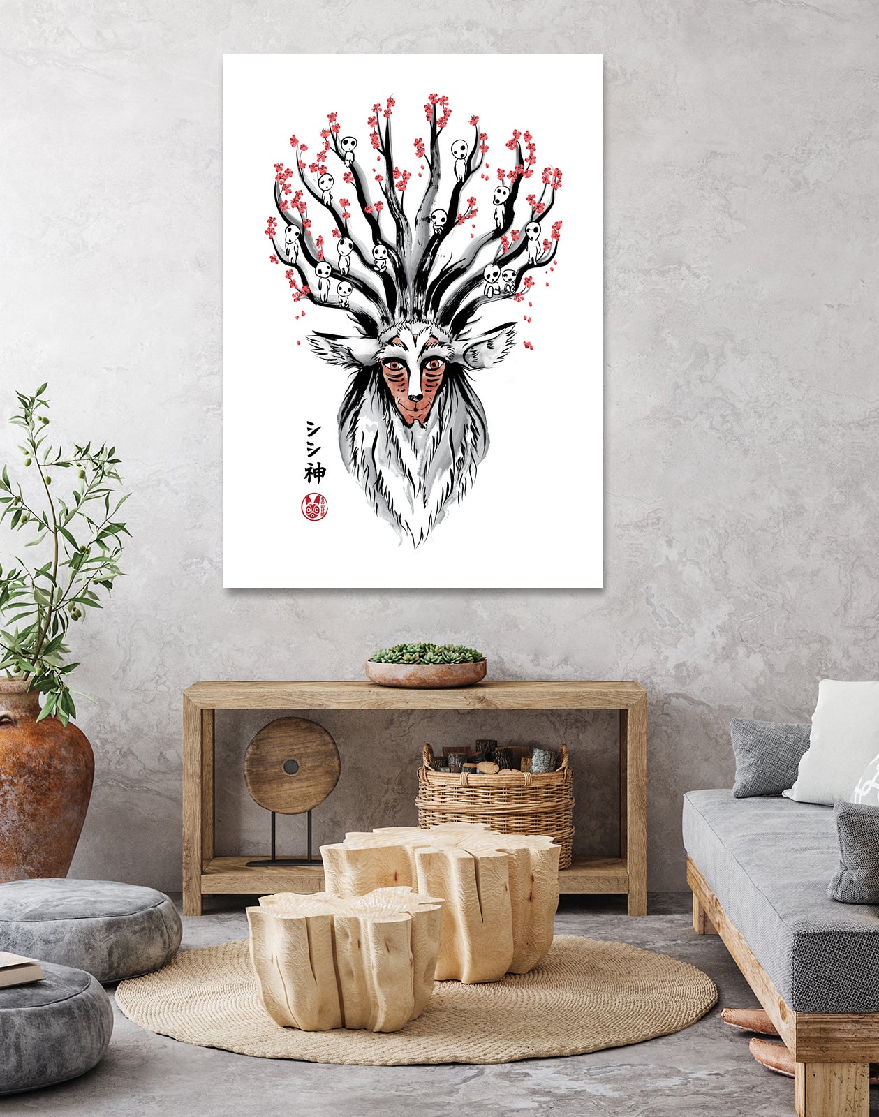 The Deer God Sumi-e by Antonio Camarena on GIANT ART - white digital painting