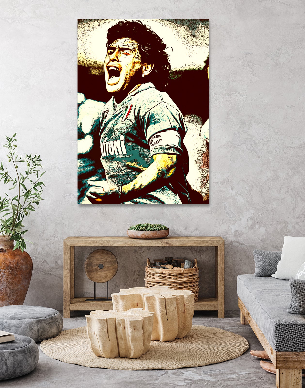 MARADONA SOCCER SPORT by MAX HARD on GIANT ART - orange vector illustration