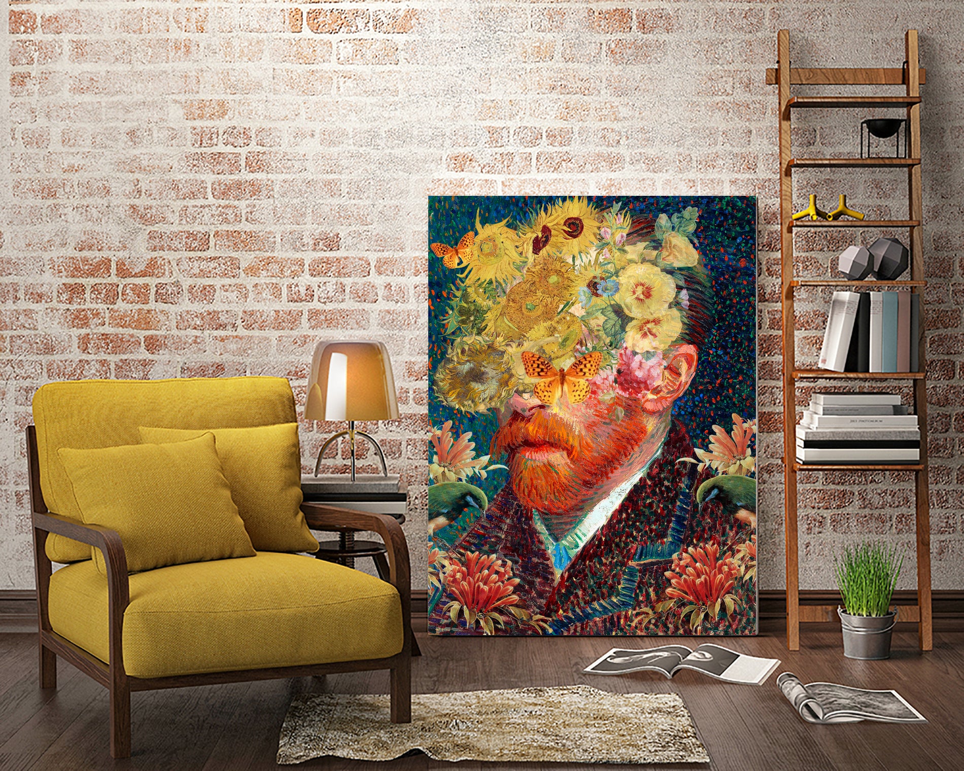 van Gogh floral by edson ramos on GIANT ART - blue photo manipulation