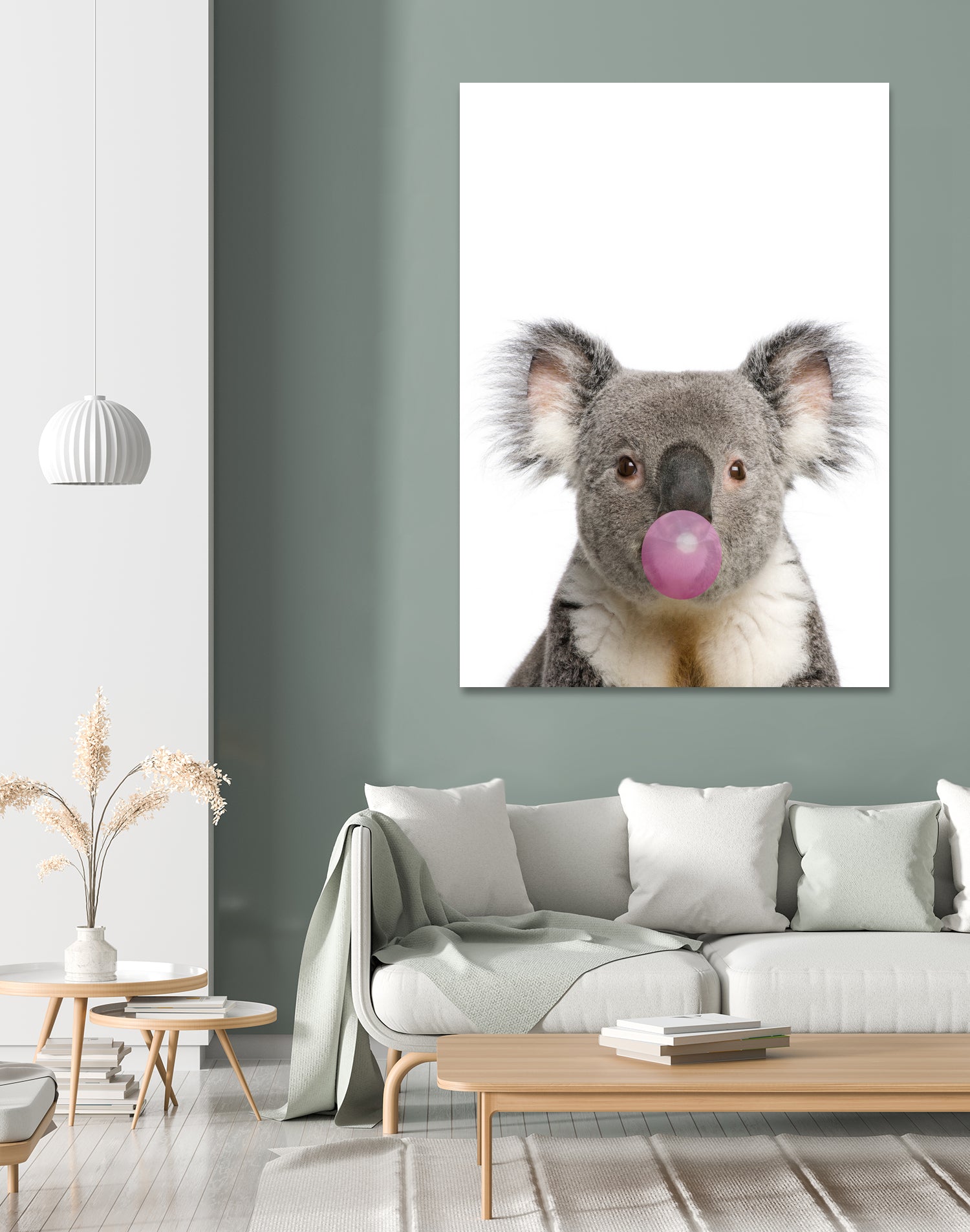 koala with bubble gum by miguel angel romero franco on GIANT ART - gray photo manipulation