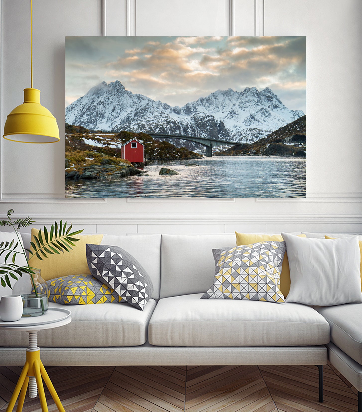 Lofoten Winter by Dominika Aniola on GIANT ART - blue photo illustration