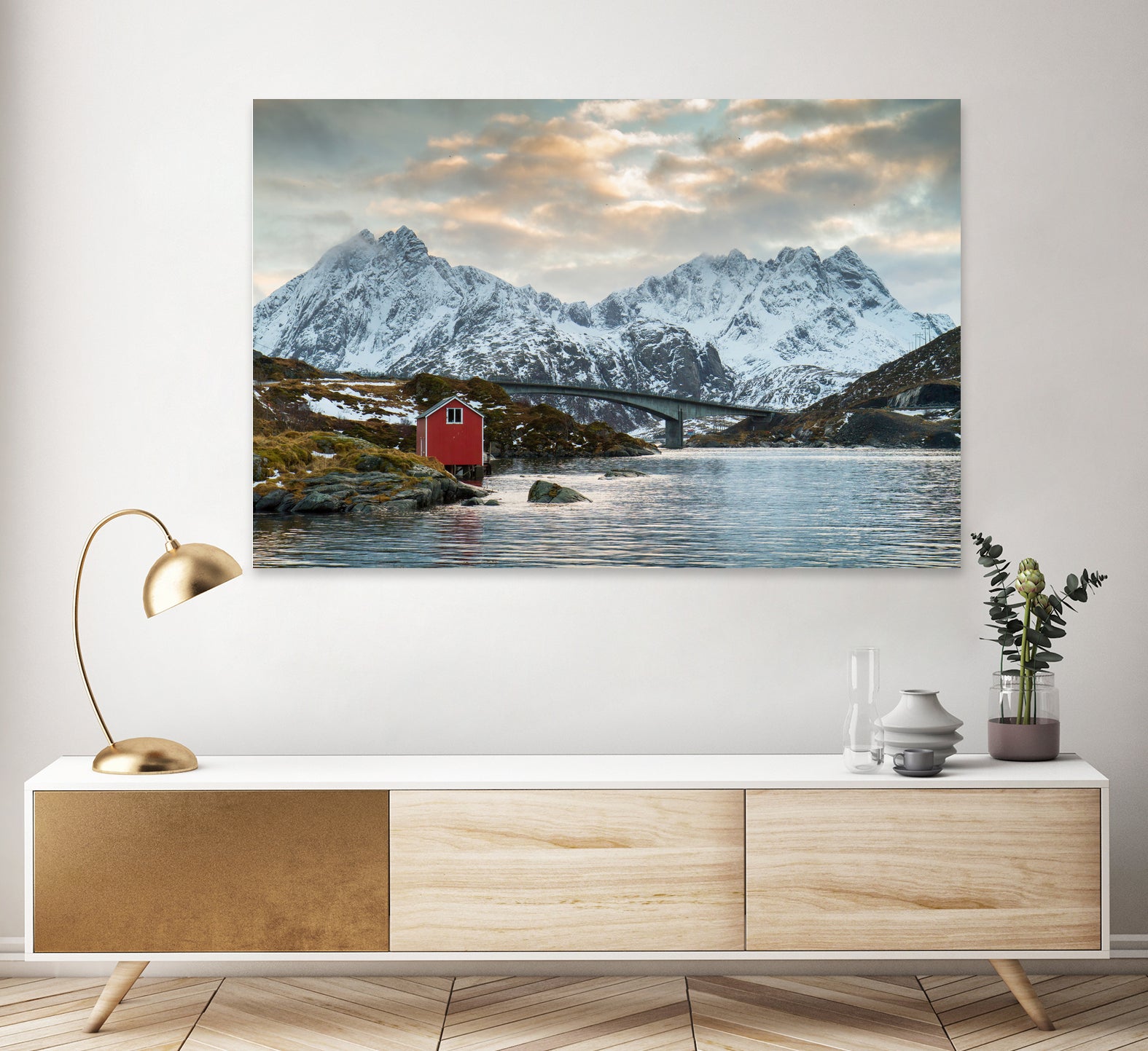 Lofoten Winter by Dominika Aniola on GIANT ART - blue photo illustration