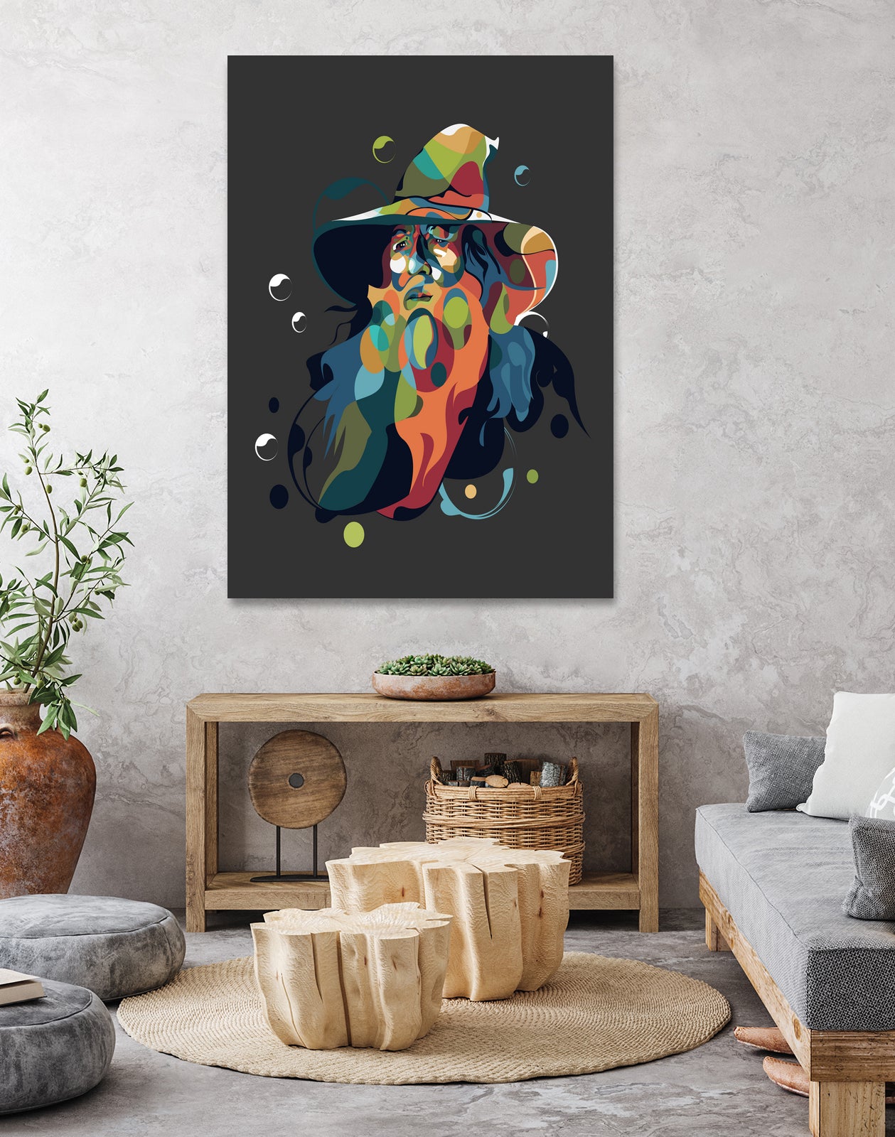 Gandalf pop art by arsyad - on GIANT ART - orange character design